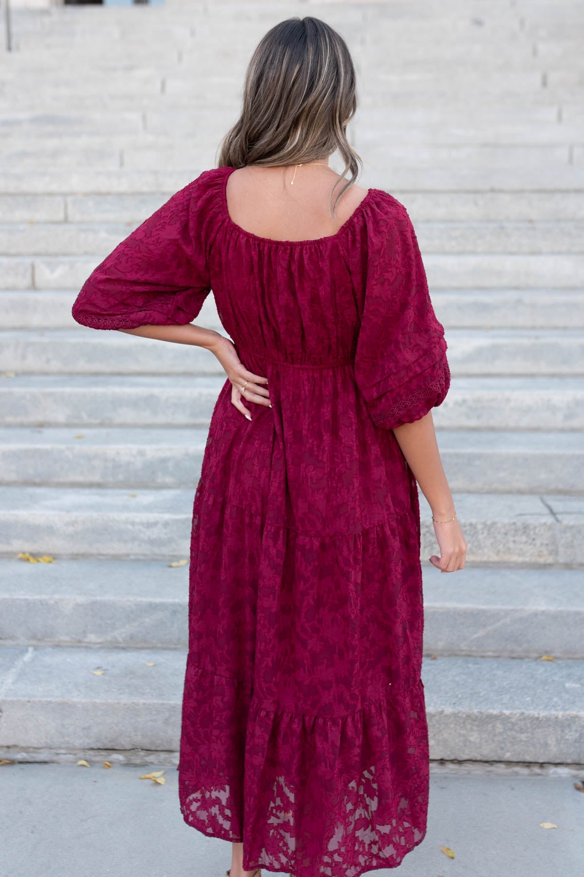 Darla Red Floral Pattern Dress
