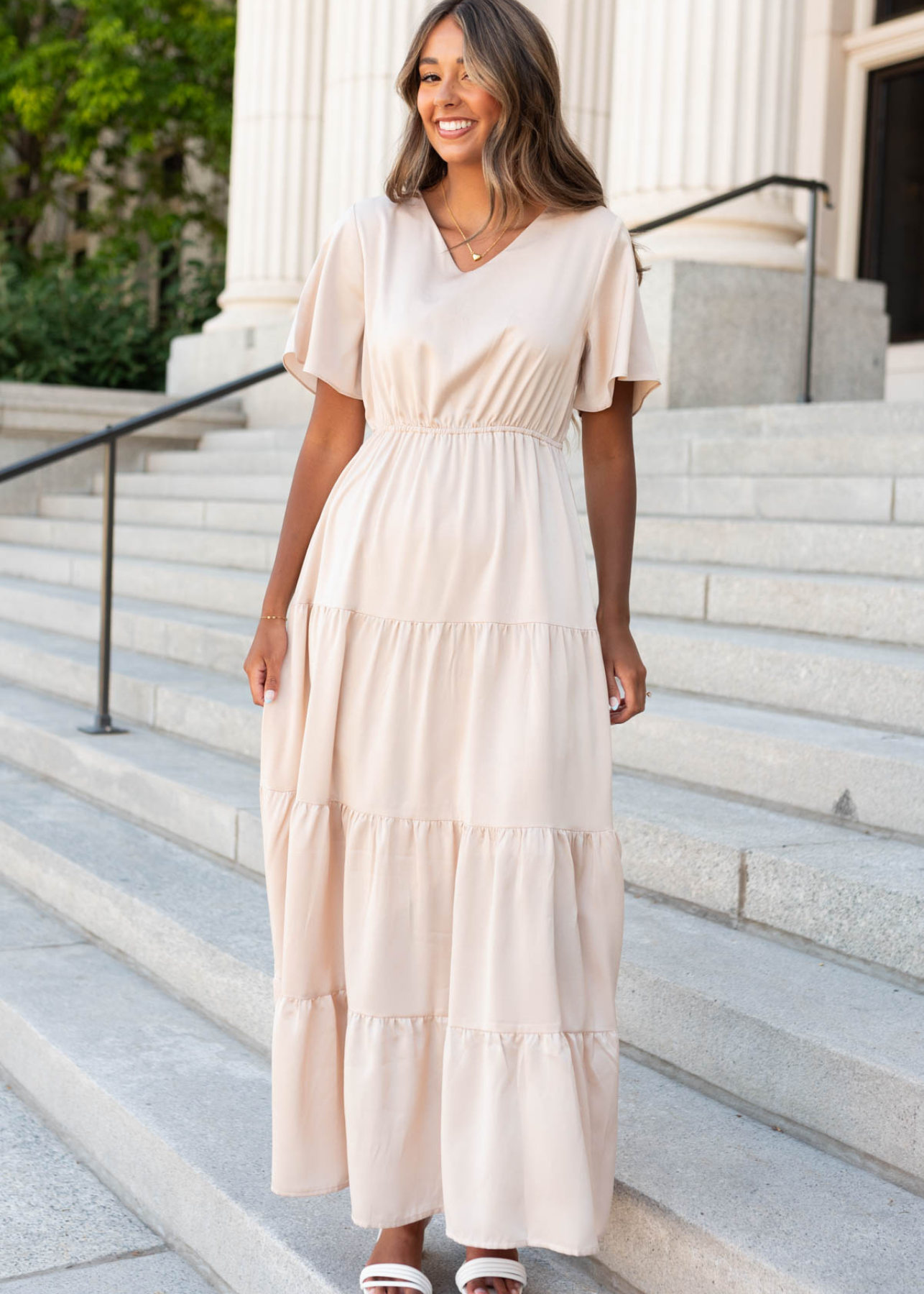 Debrielle Champagne Maxi Dress