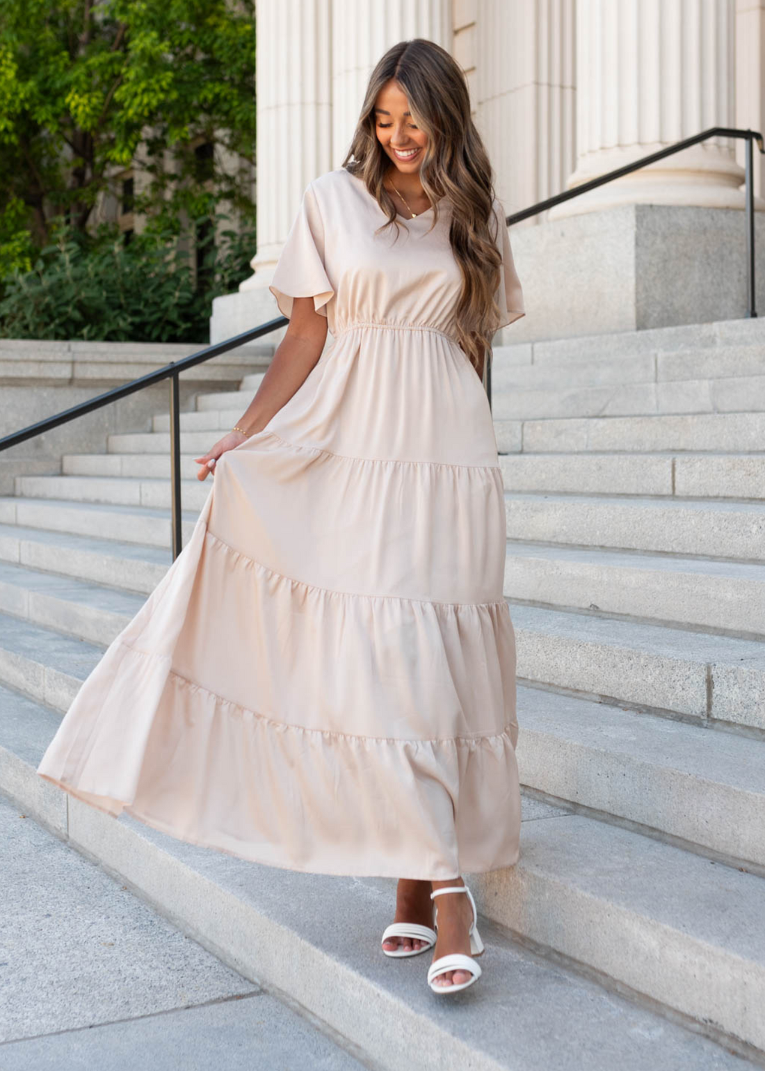 Debrielle Champagne Maxi Dress