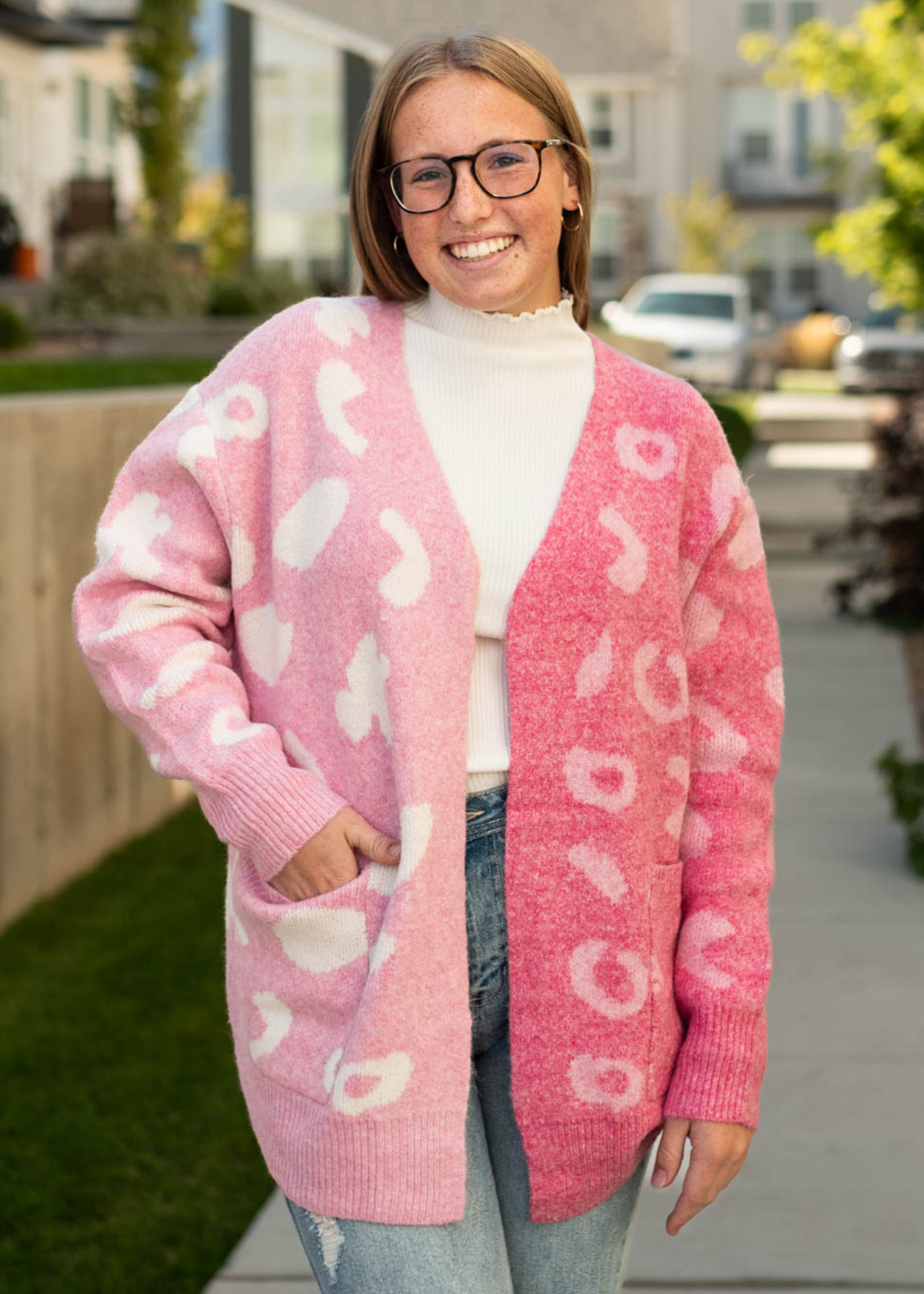 Delphine Pink Cardigan