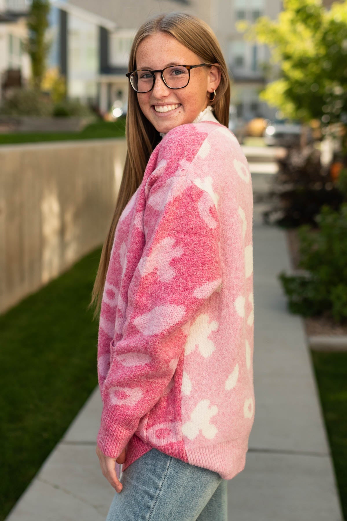 Delphine Pink Cardigan