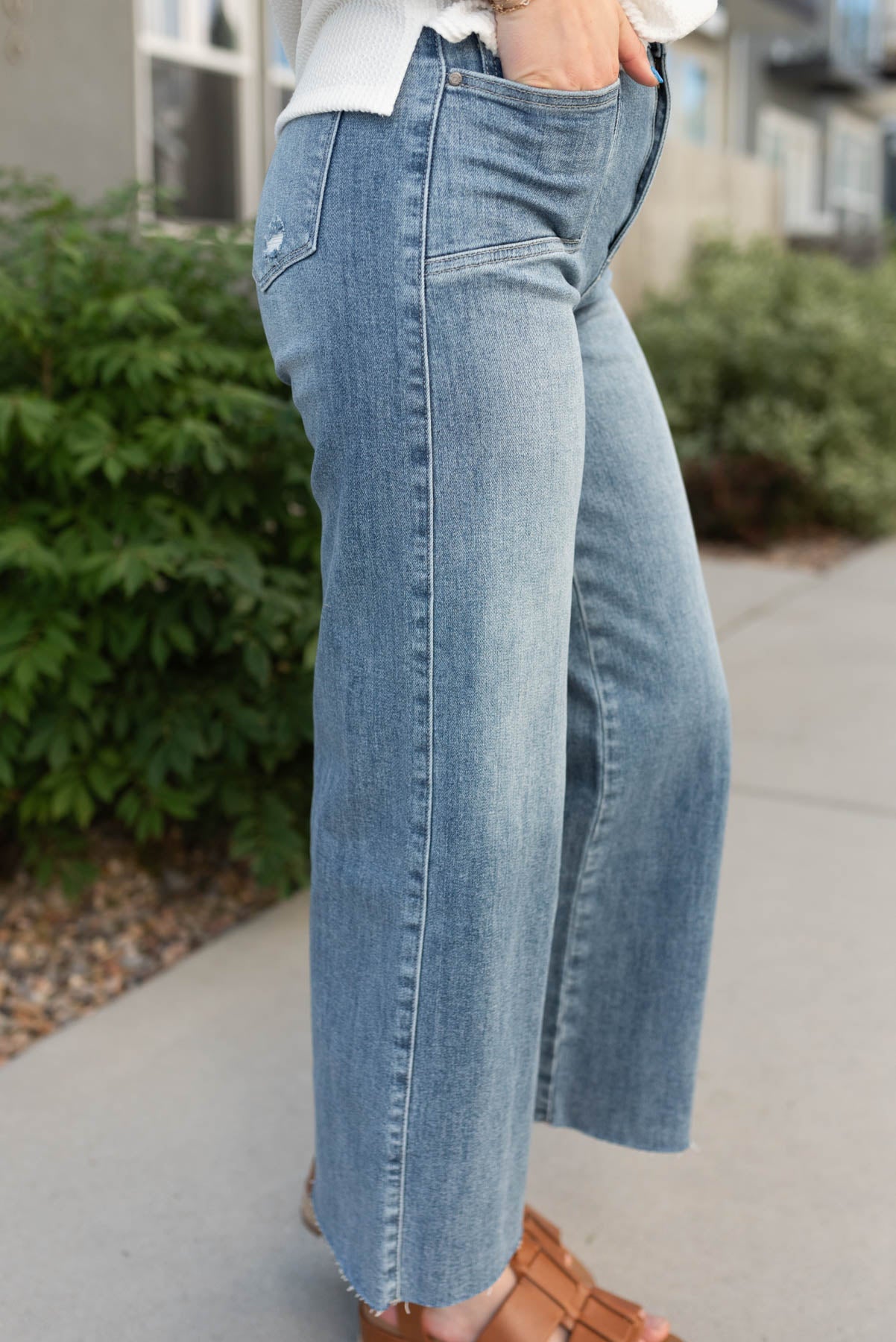 Denny Medium Wash Wide Leg Jeans