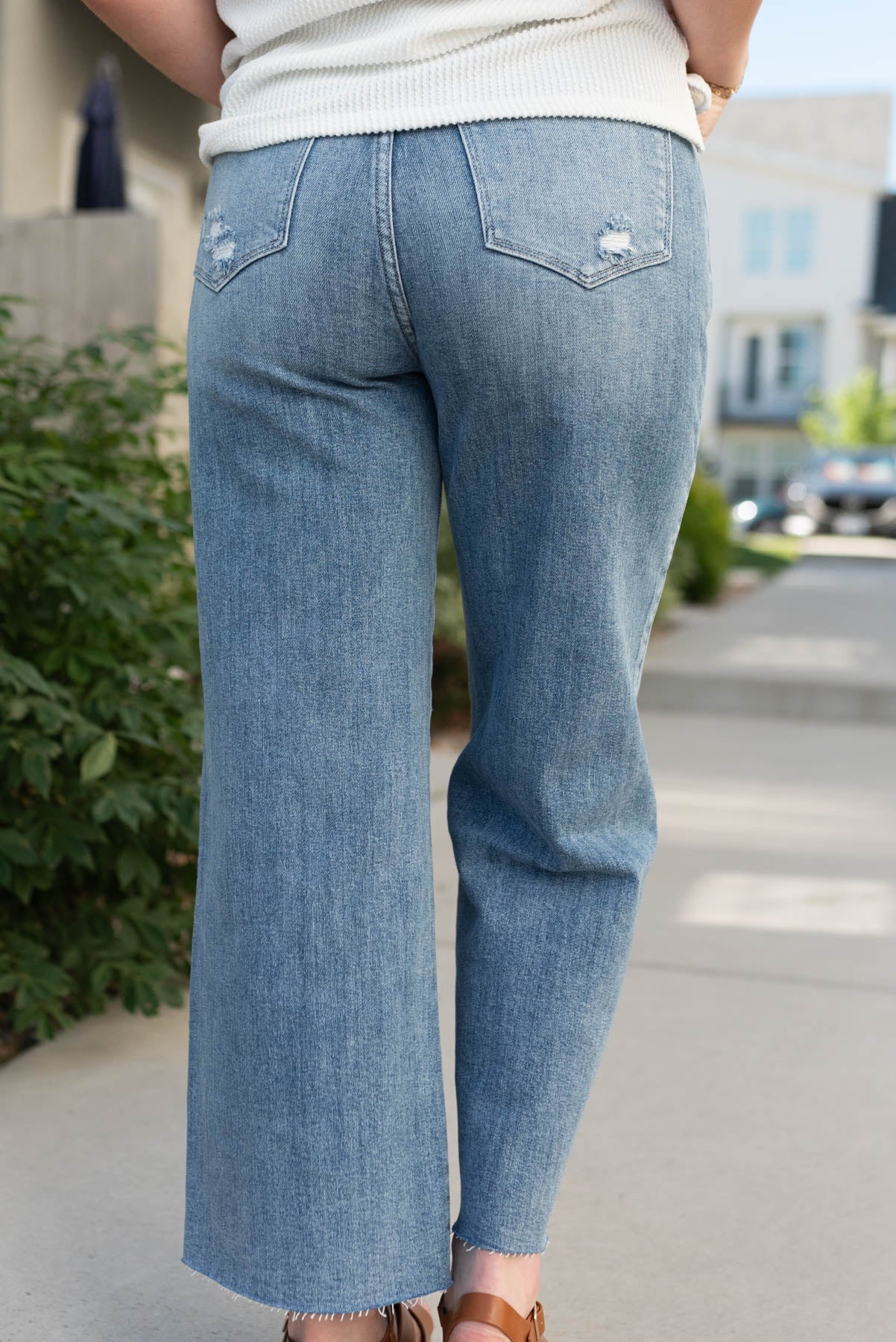 Denny Medium Wash Wide Leg Jeans