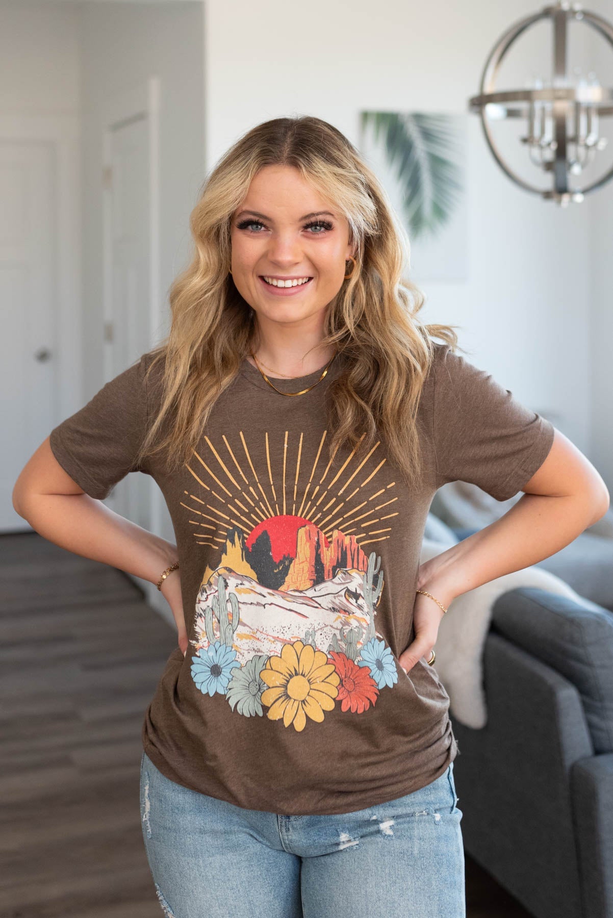 Desert Sunset Brown Tee