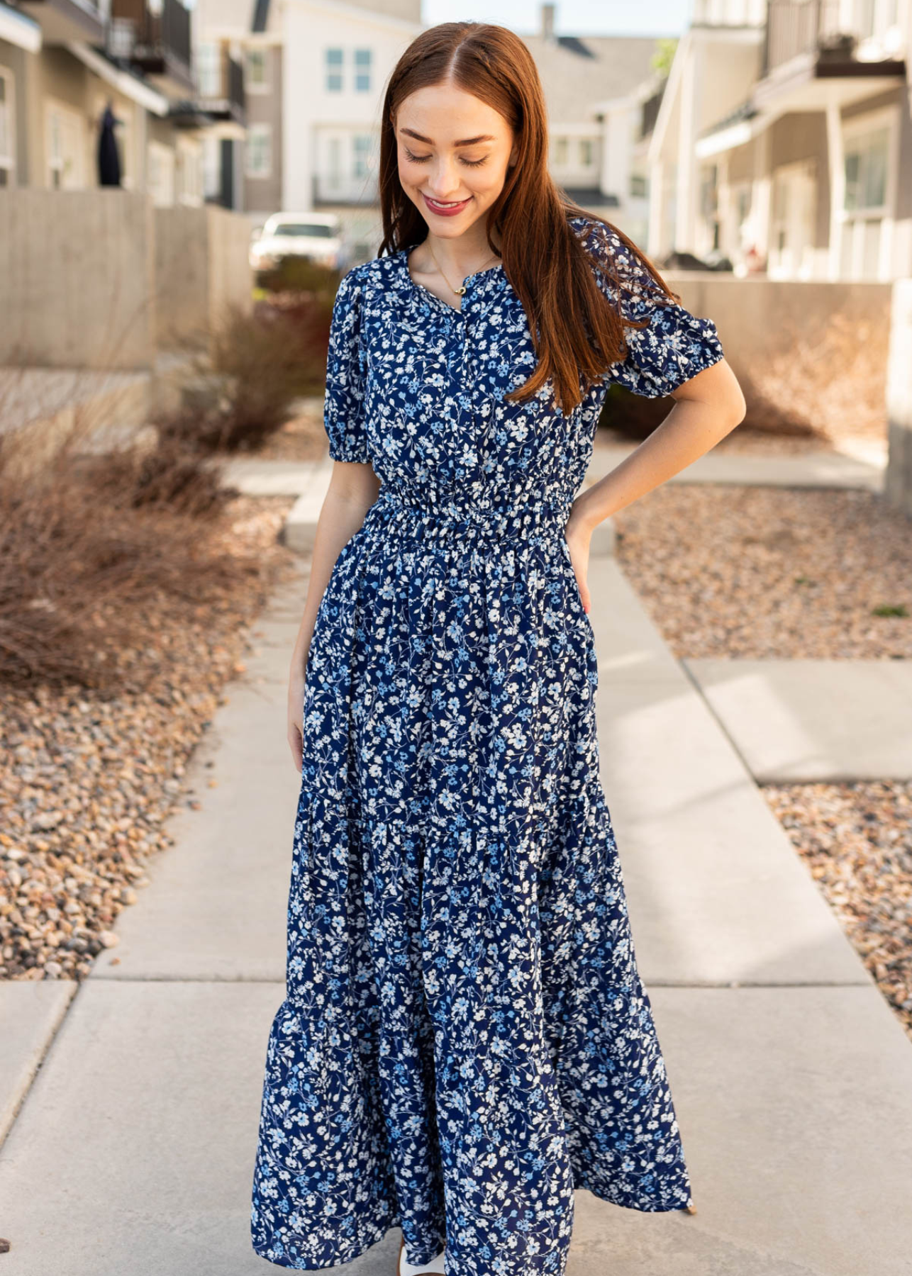 Dolly Navy Floral Dress