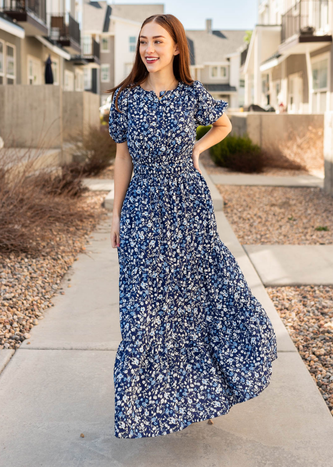 Dolly Navy Floral Dress