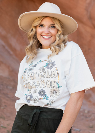 Dream On White Tee