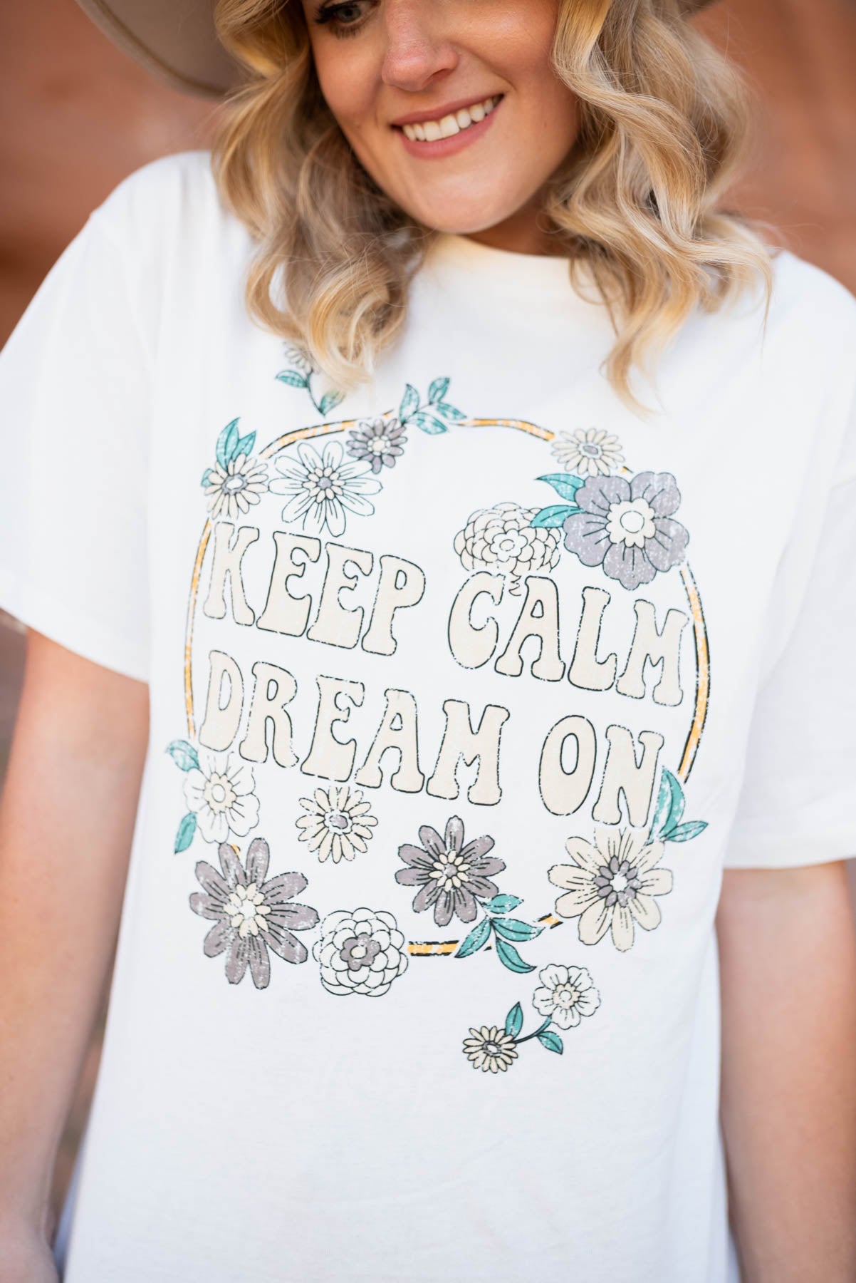 Dream On White Tee