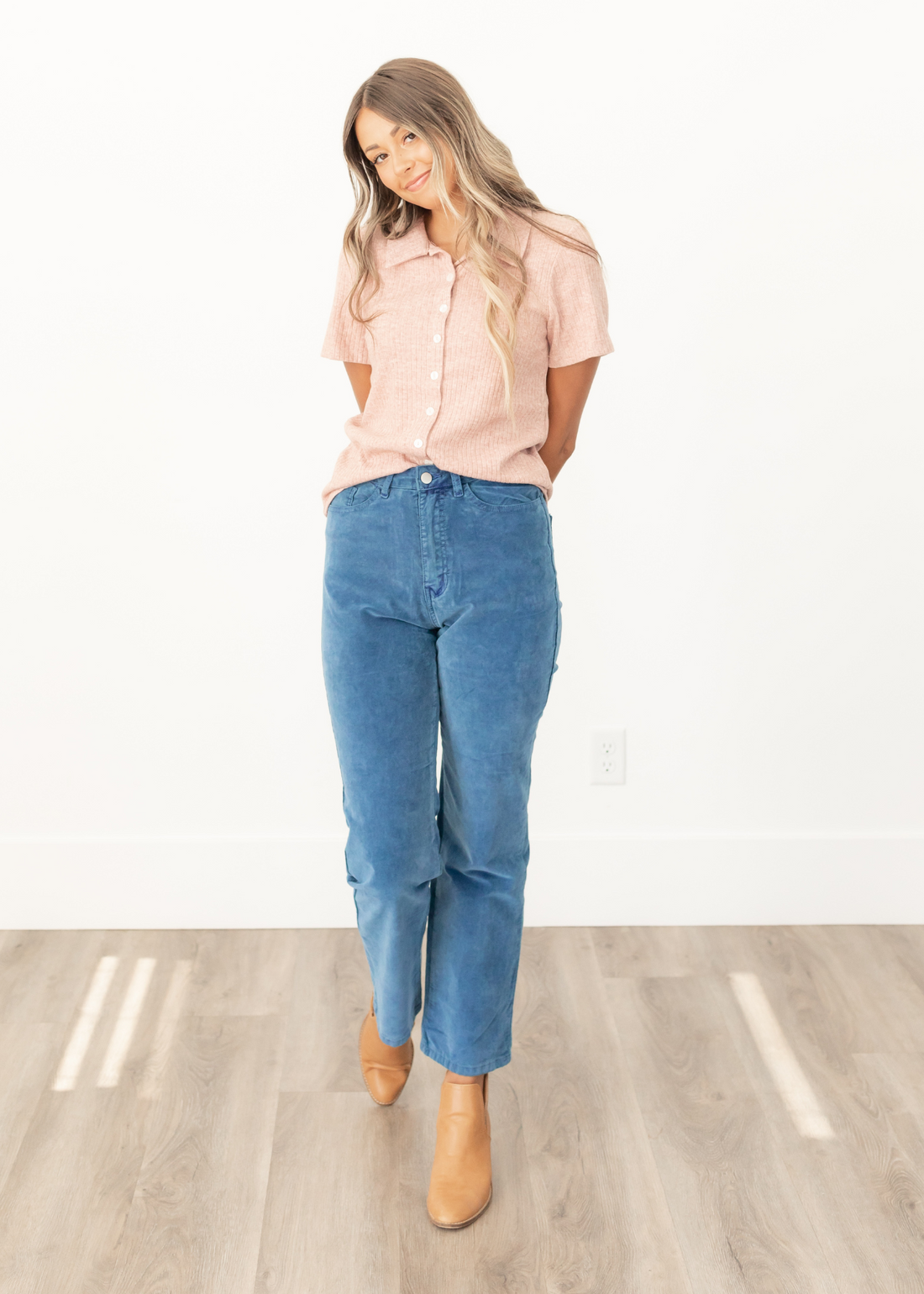 Eira Blue Suede Pants