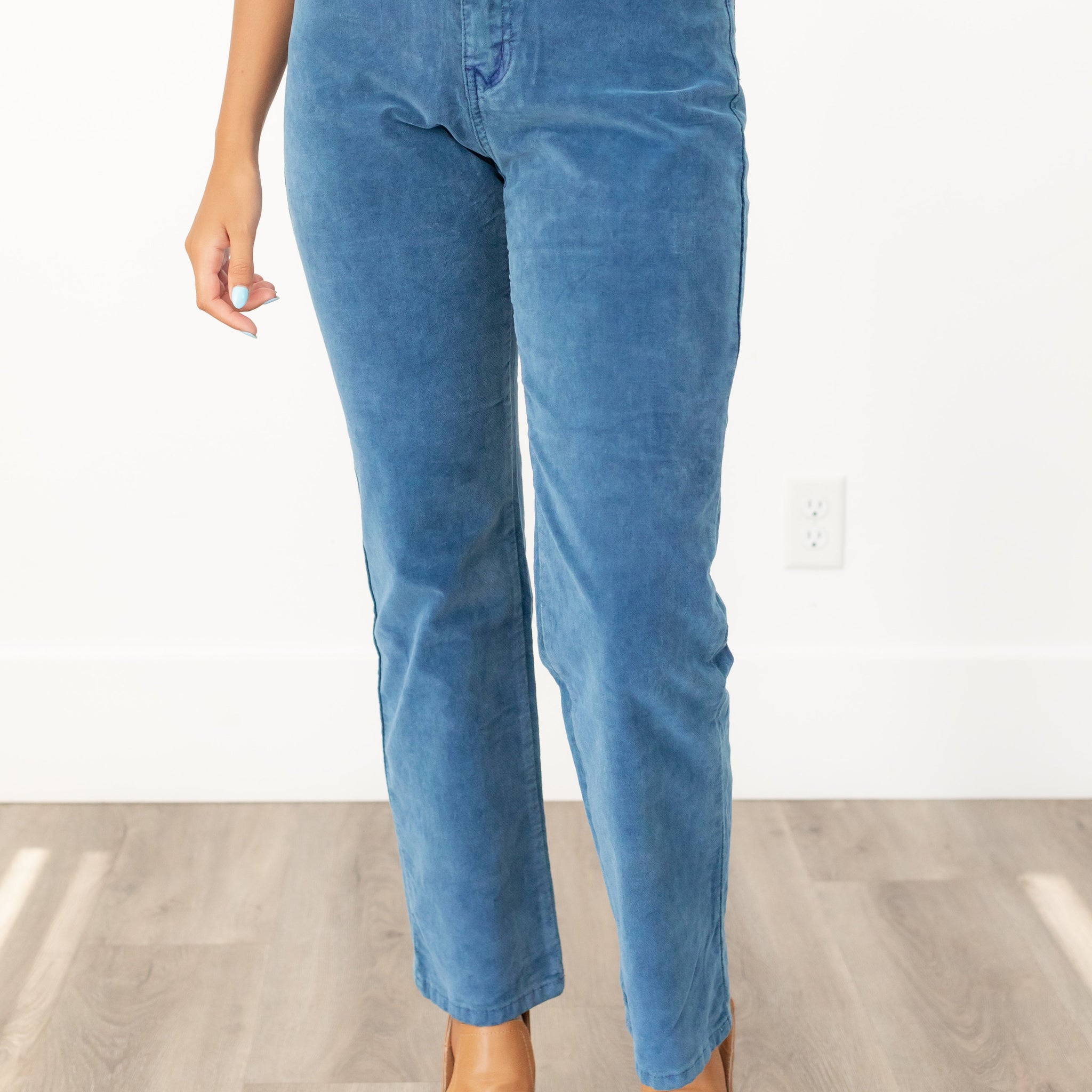 Eira Blue Suede Pants