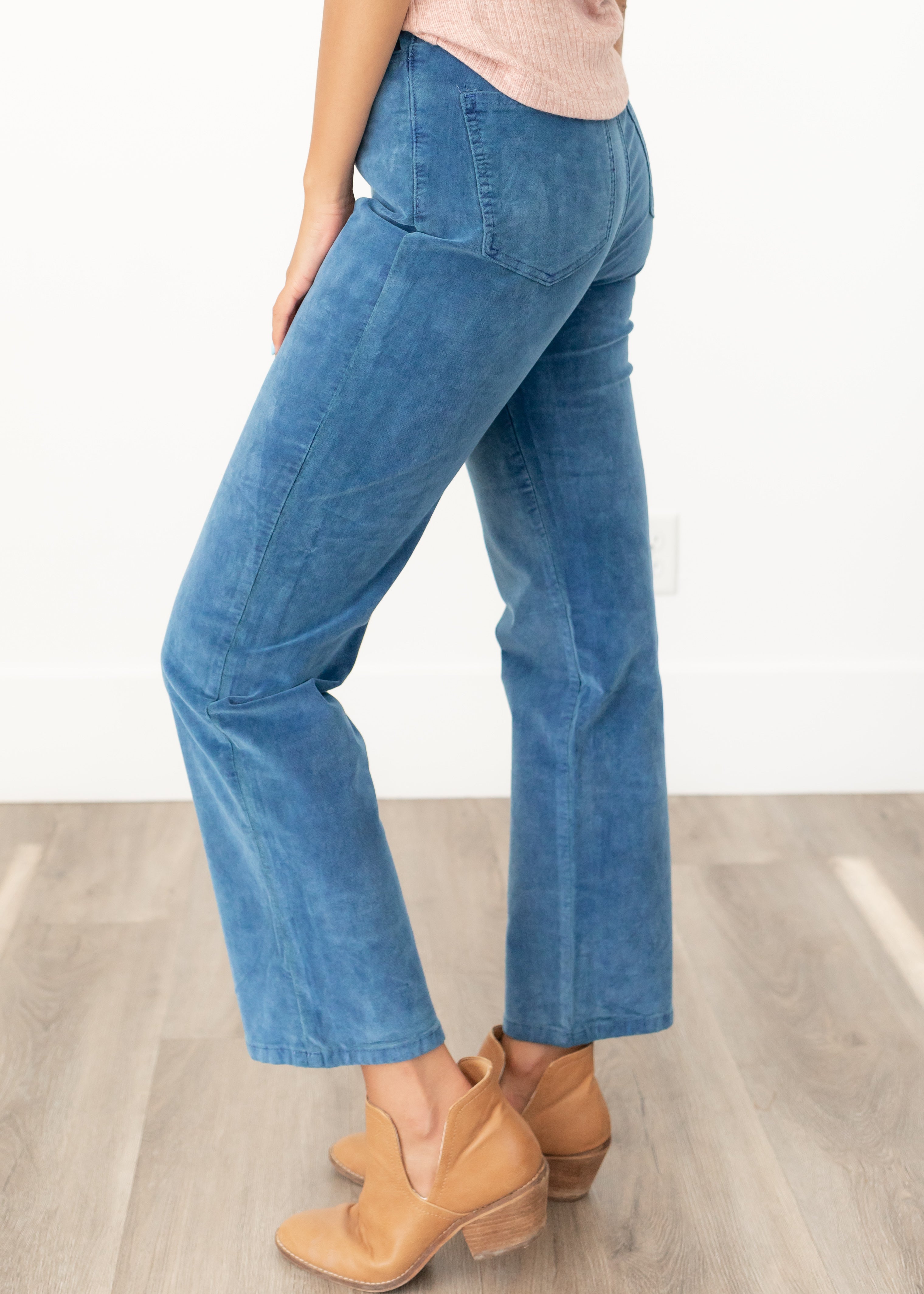Eira Blue Suede Pants