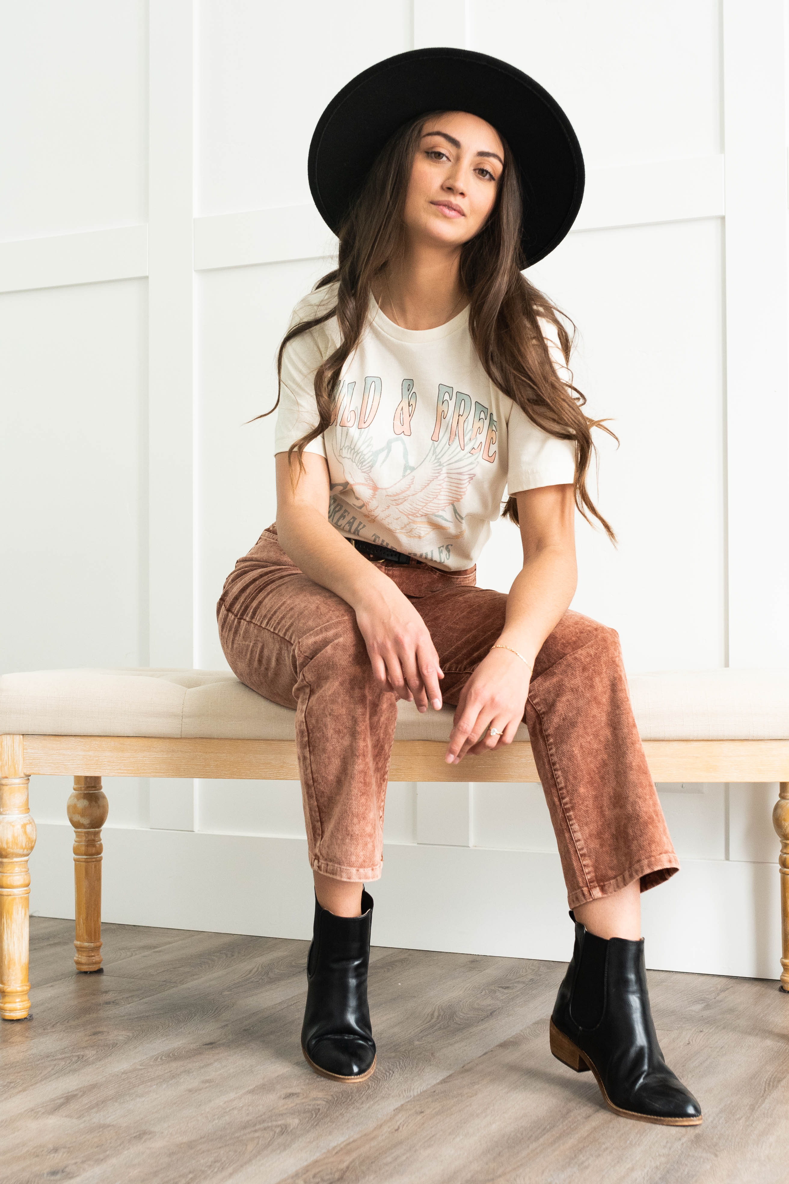 Eira Brown Suede Pants