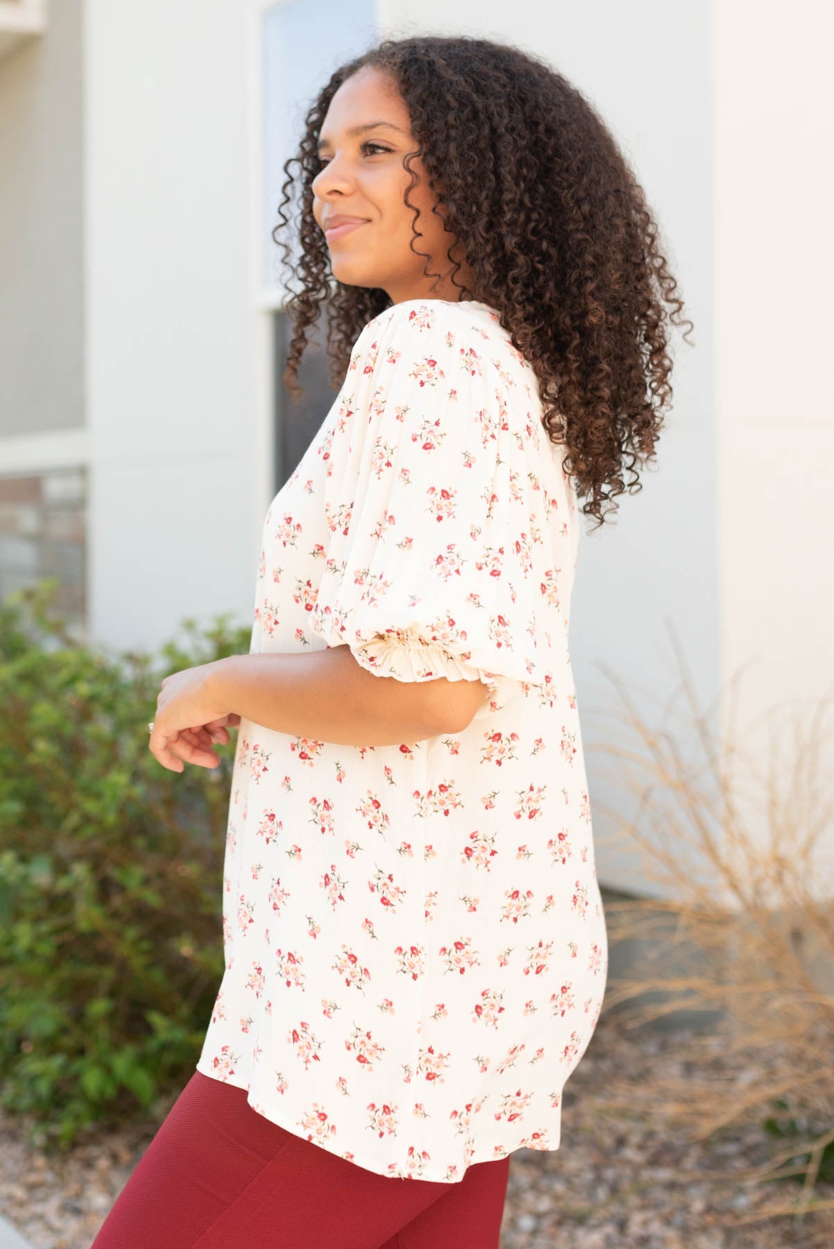 Eleanor Cream Floral Top