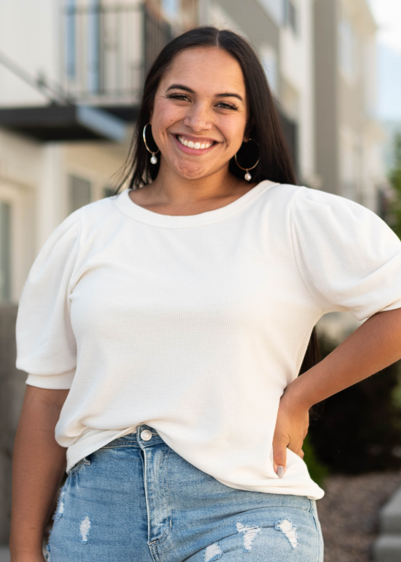 Elena Cream Top