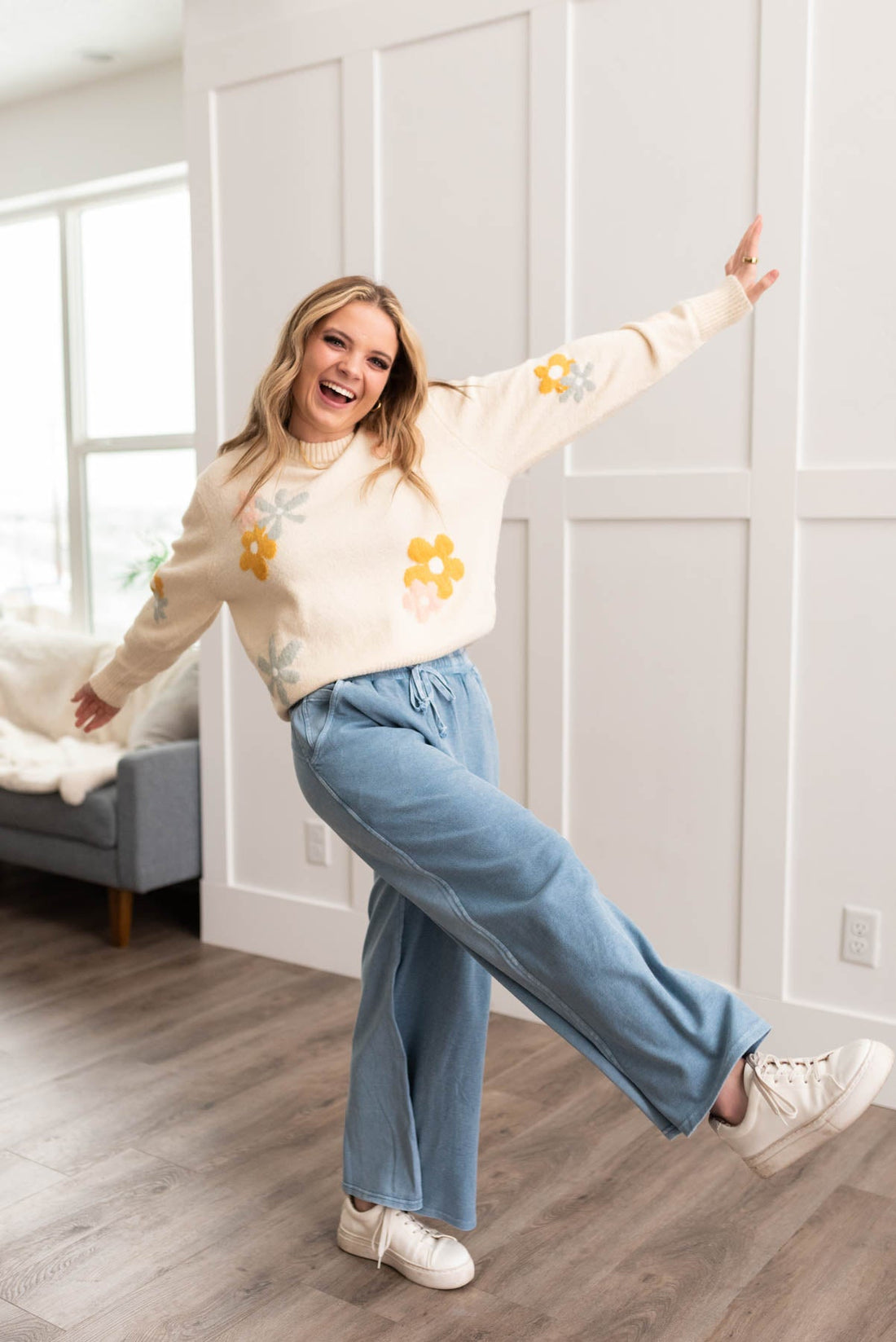 Emma Denim Wide Leg Pants