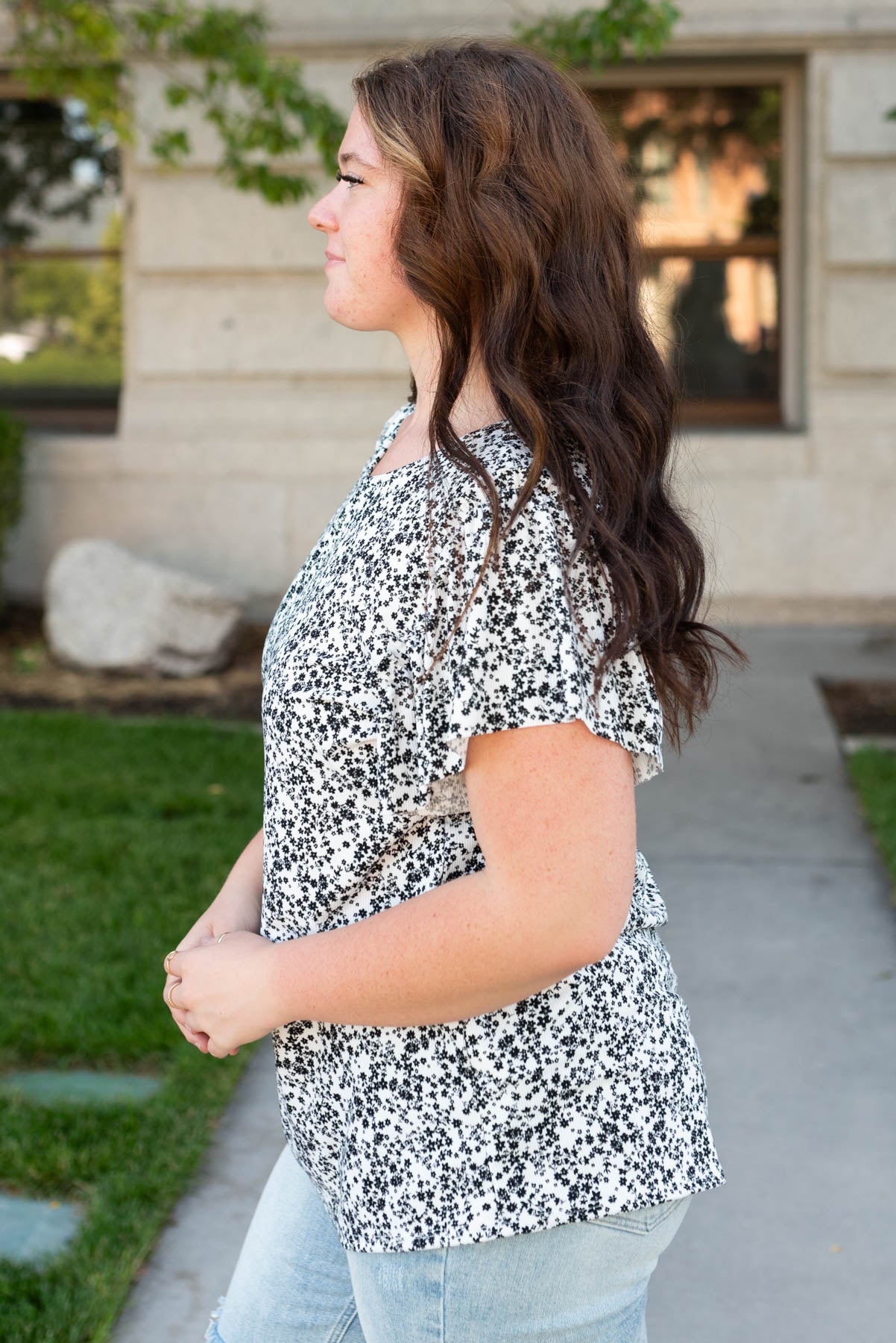 Erinn Black Floral Top