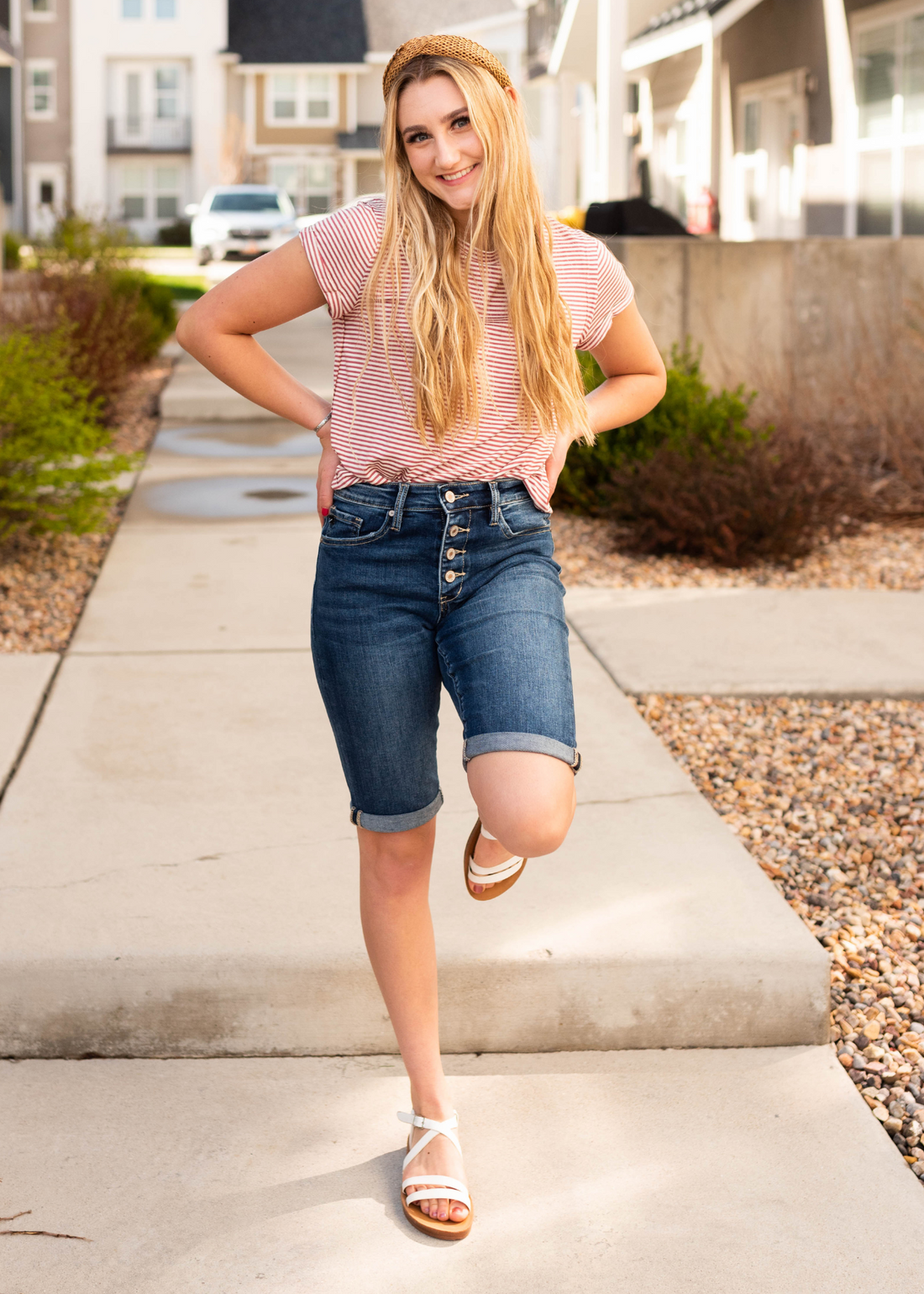 Evalyn Mauve Stripe Top