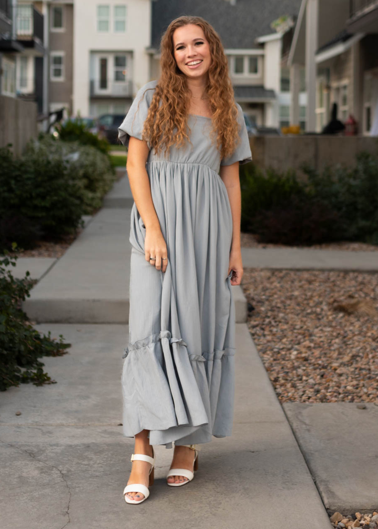 Evette Slate Grey Dress