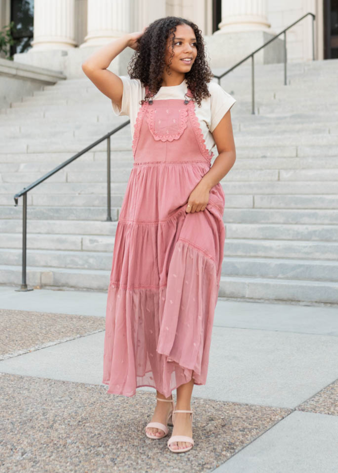 Faye Desert Rose Overall Dress