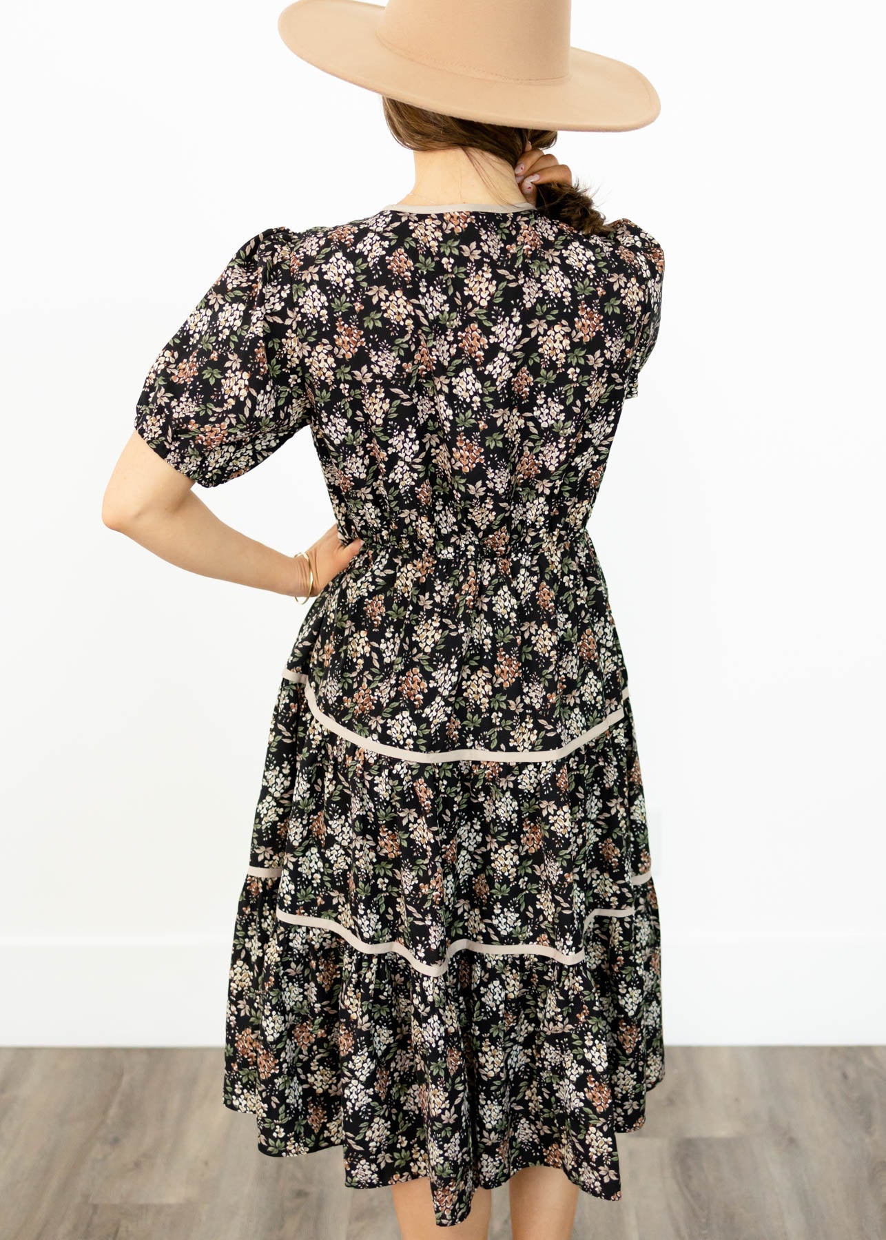 Eliza Black Floral Dress