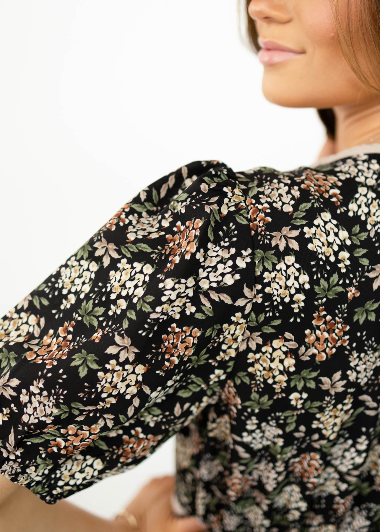Eliza Black Floral Dress