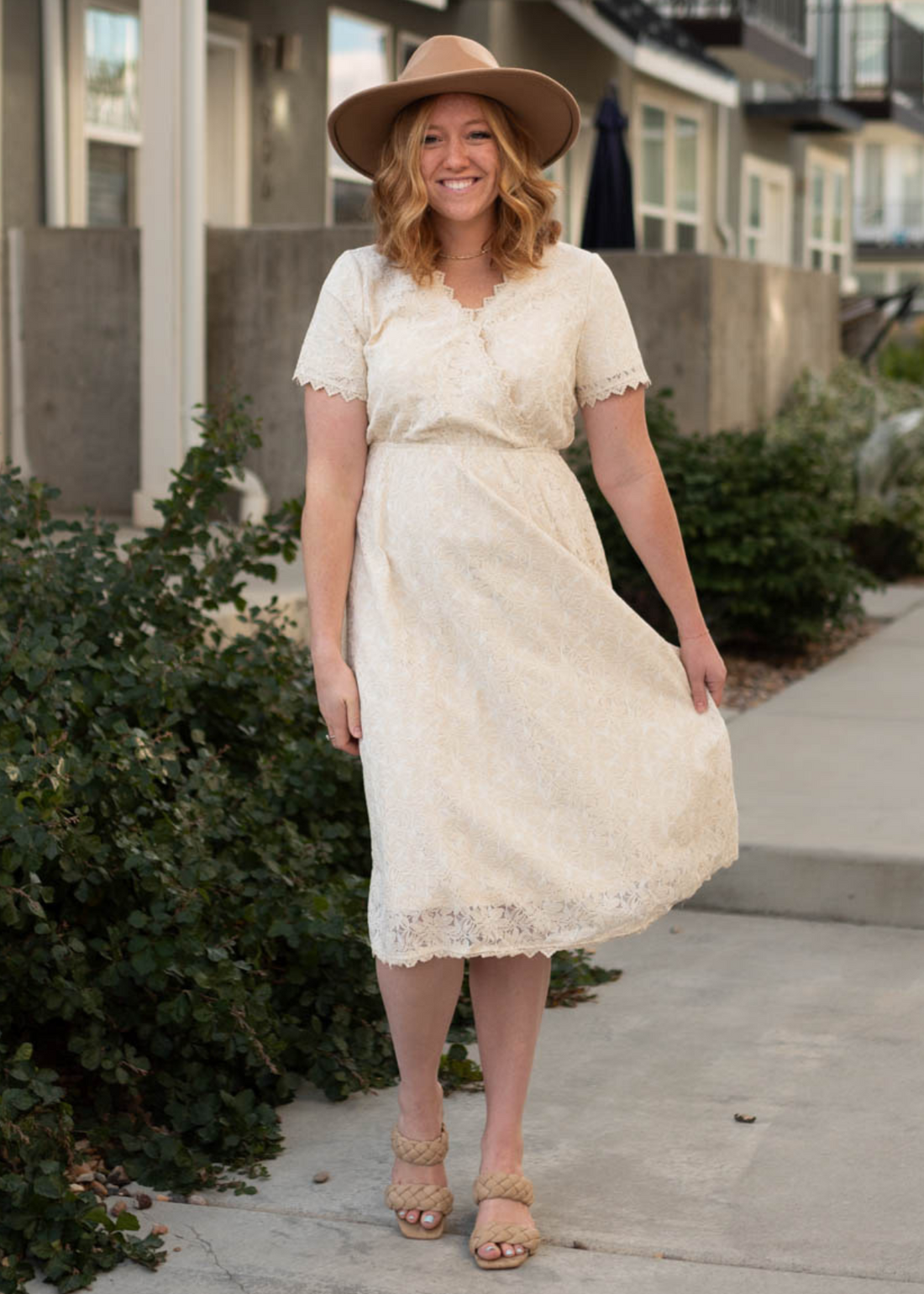 Fleur Cream Lace Dress