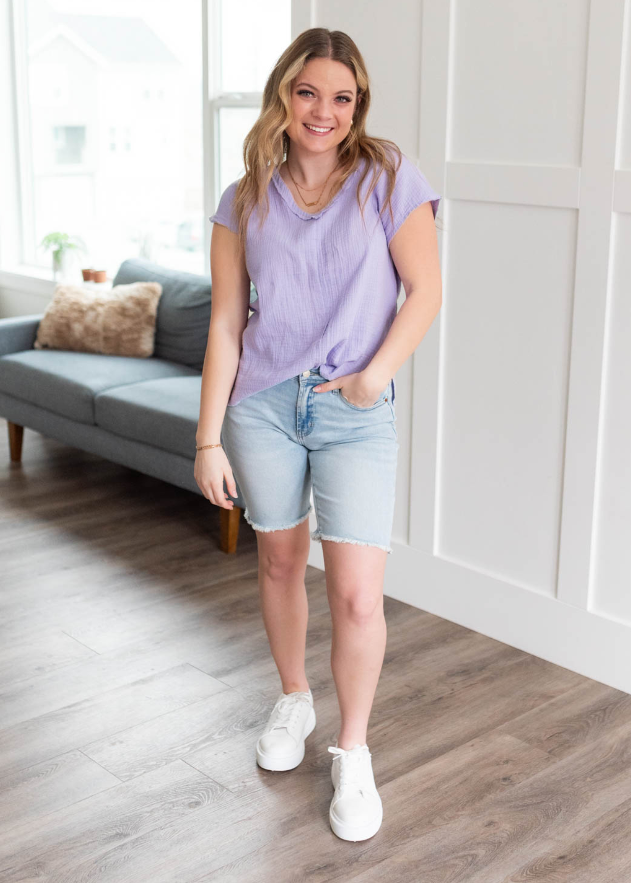 Flora Lavender Top