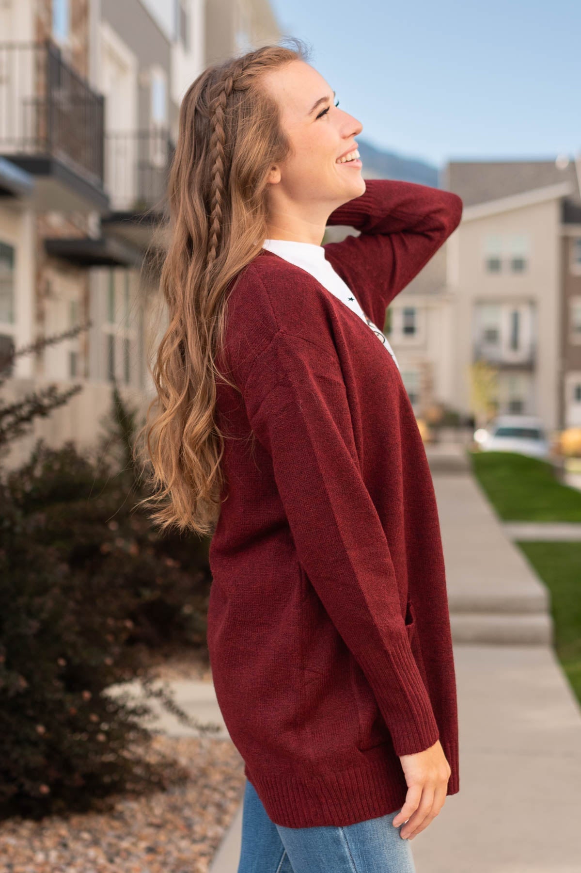 Gabby Burgundy Cardigan