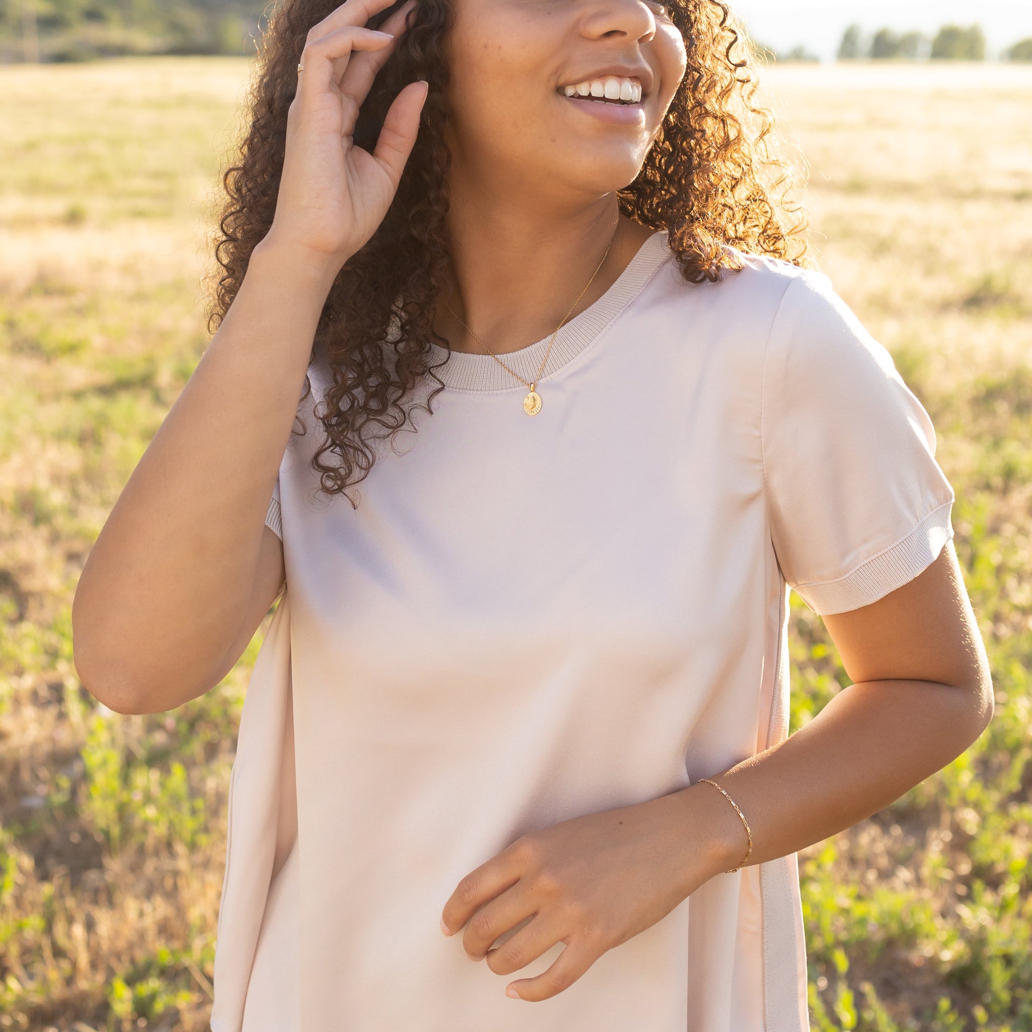 Gabrielle Blush Top