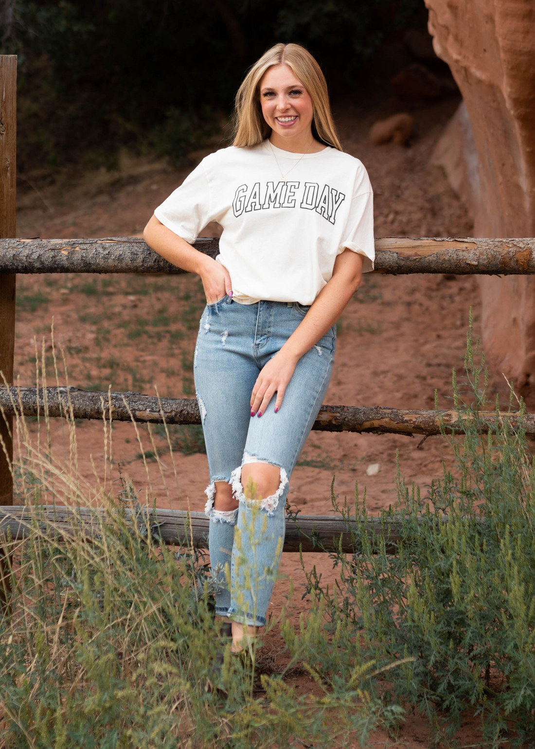 Game Day Cream Tee