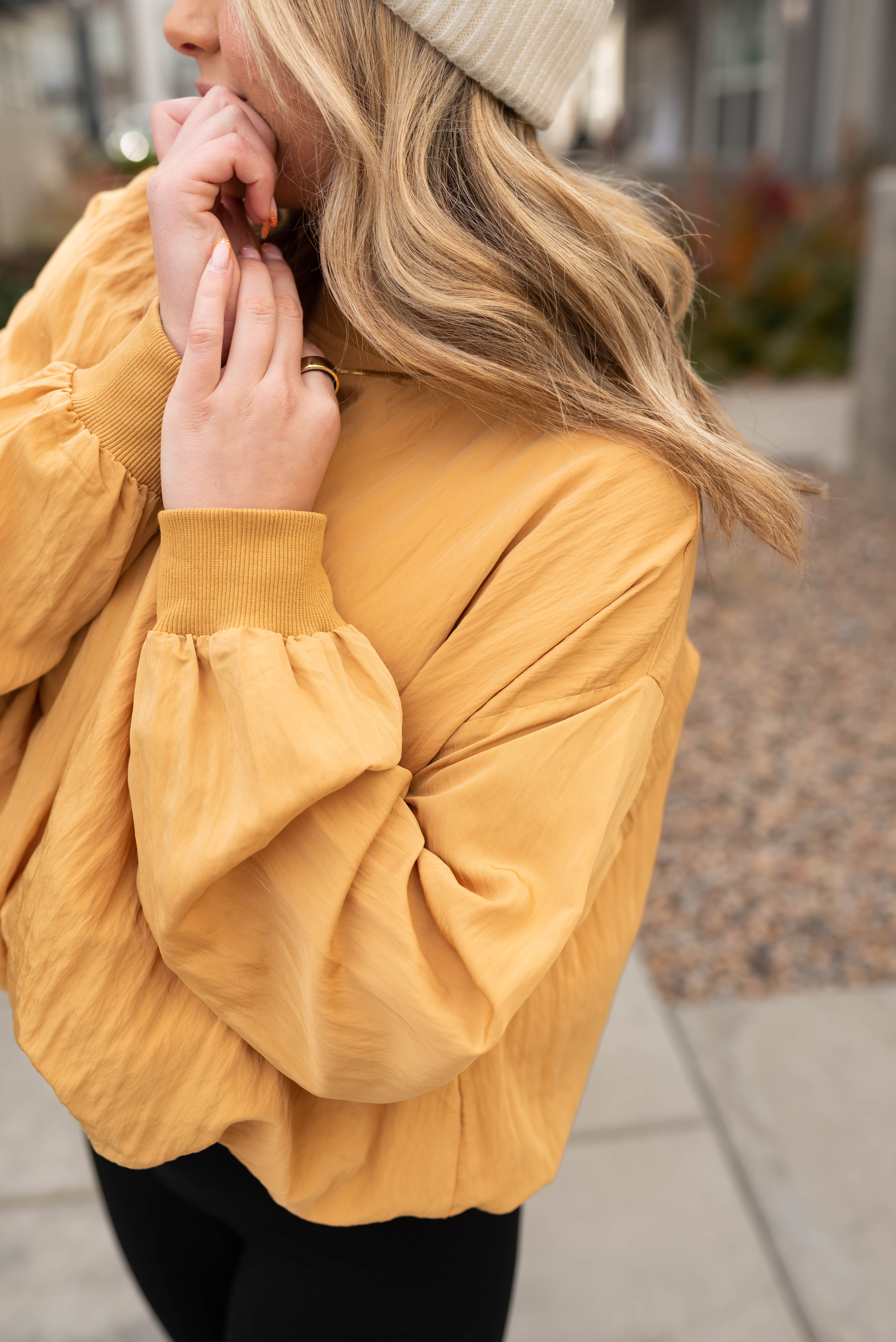 Gayle Mustard Parachute Blouse