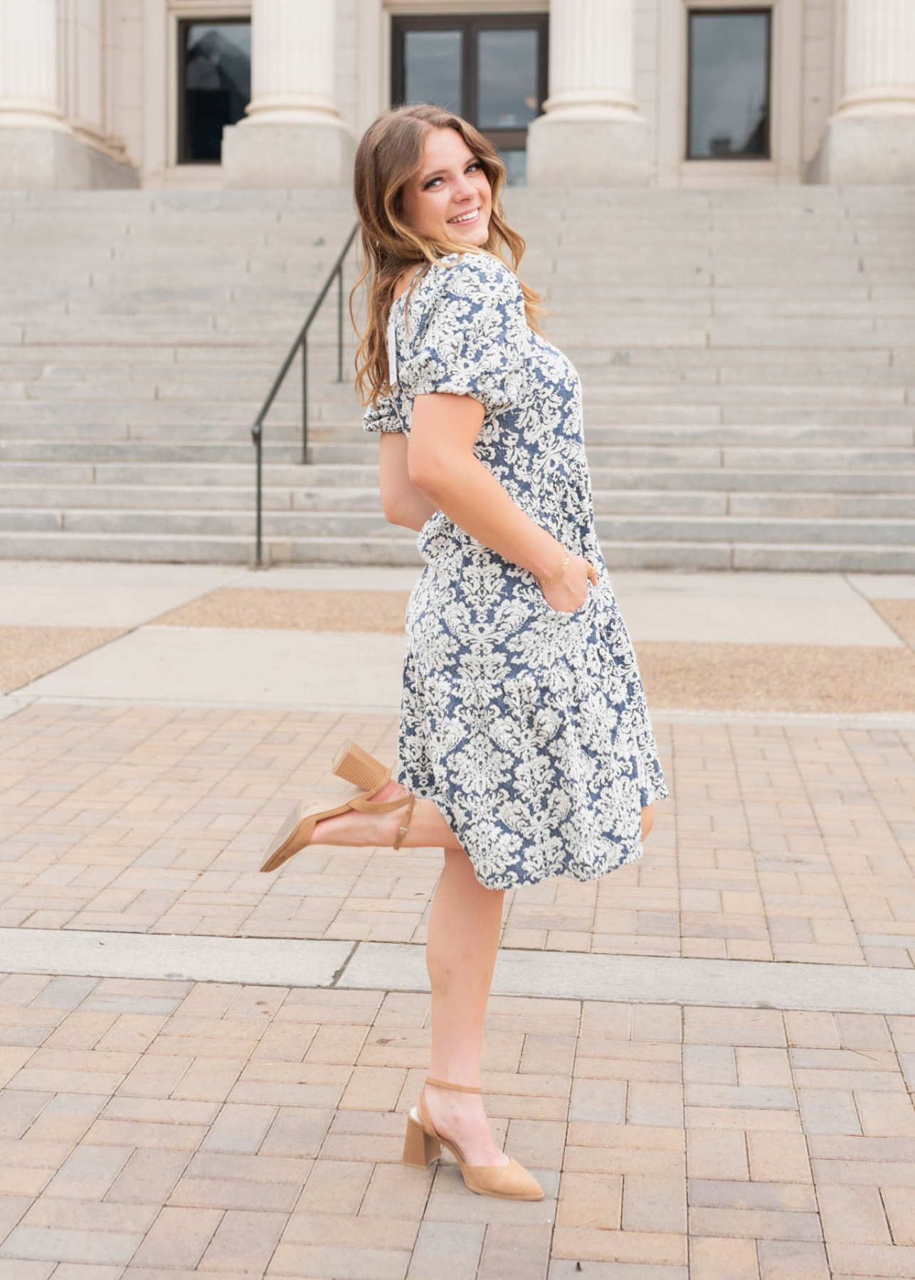 Hadlee Navy Multi Floral Dress