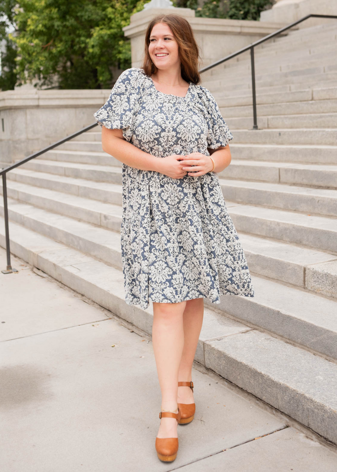 Hadlee Navy Multi Floral Dress