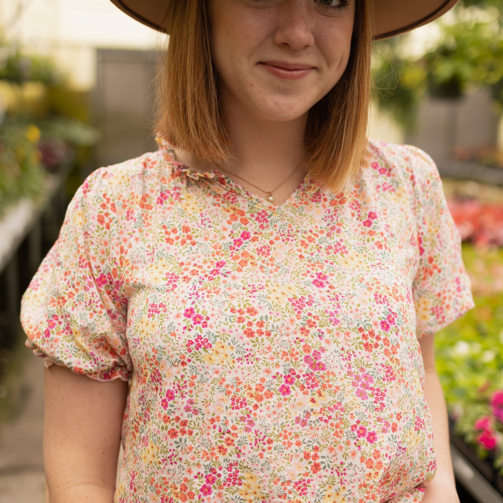 Hannah Pink Floral Top
