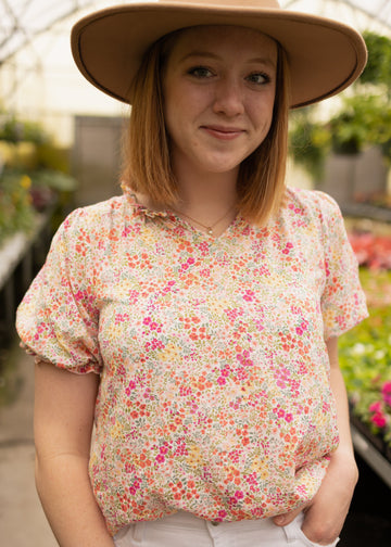 Hannah Pink Floral Top