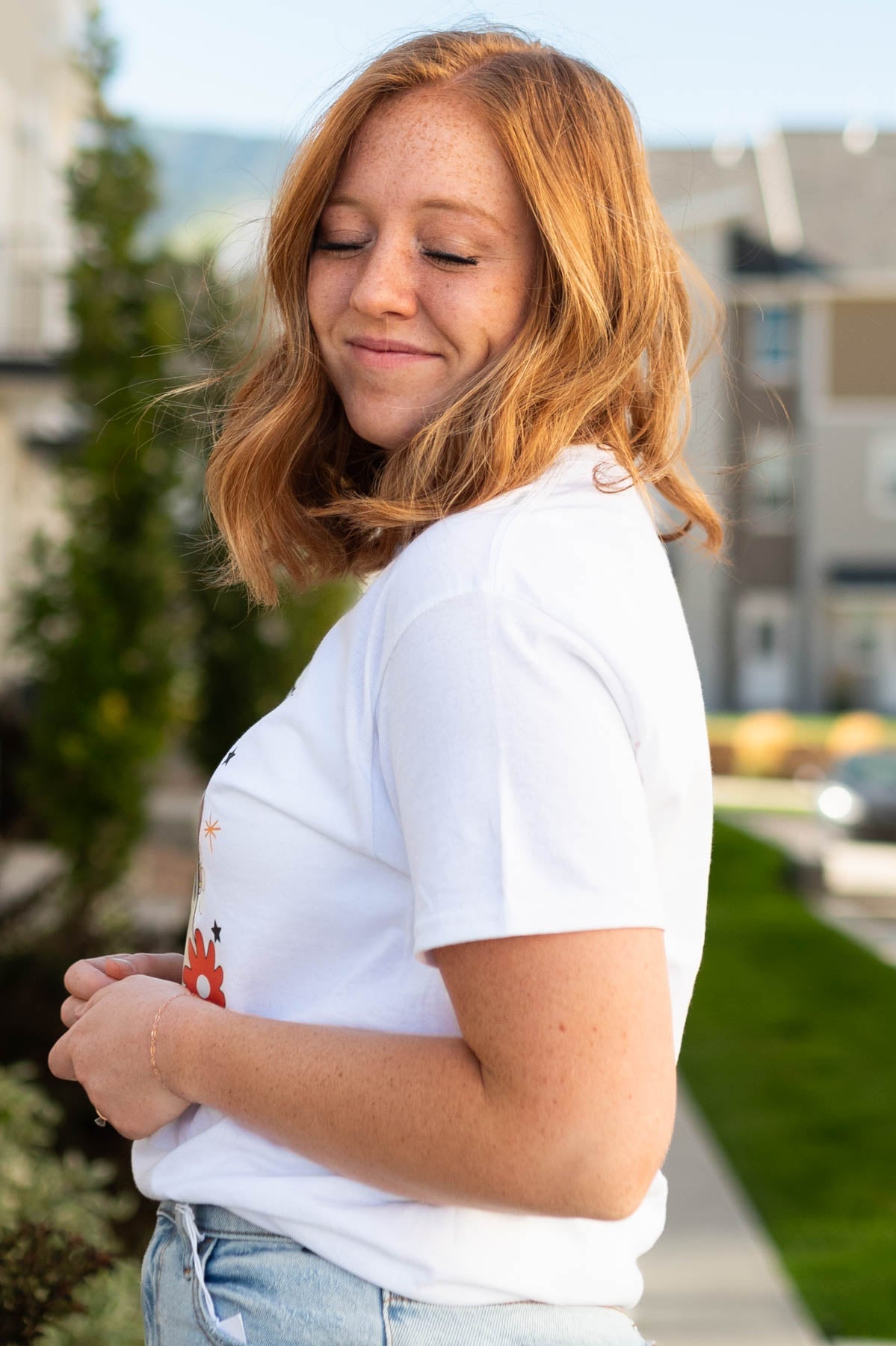 Happy Haunt White Tee