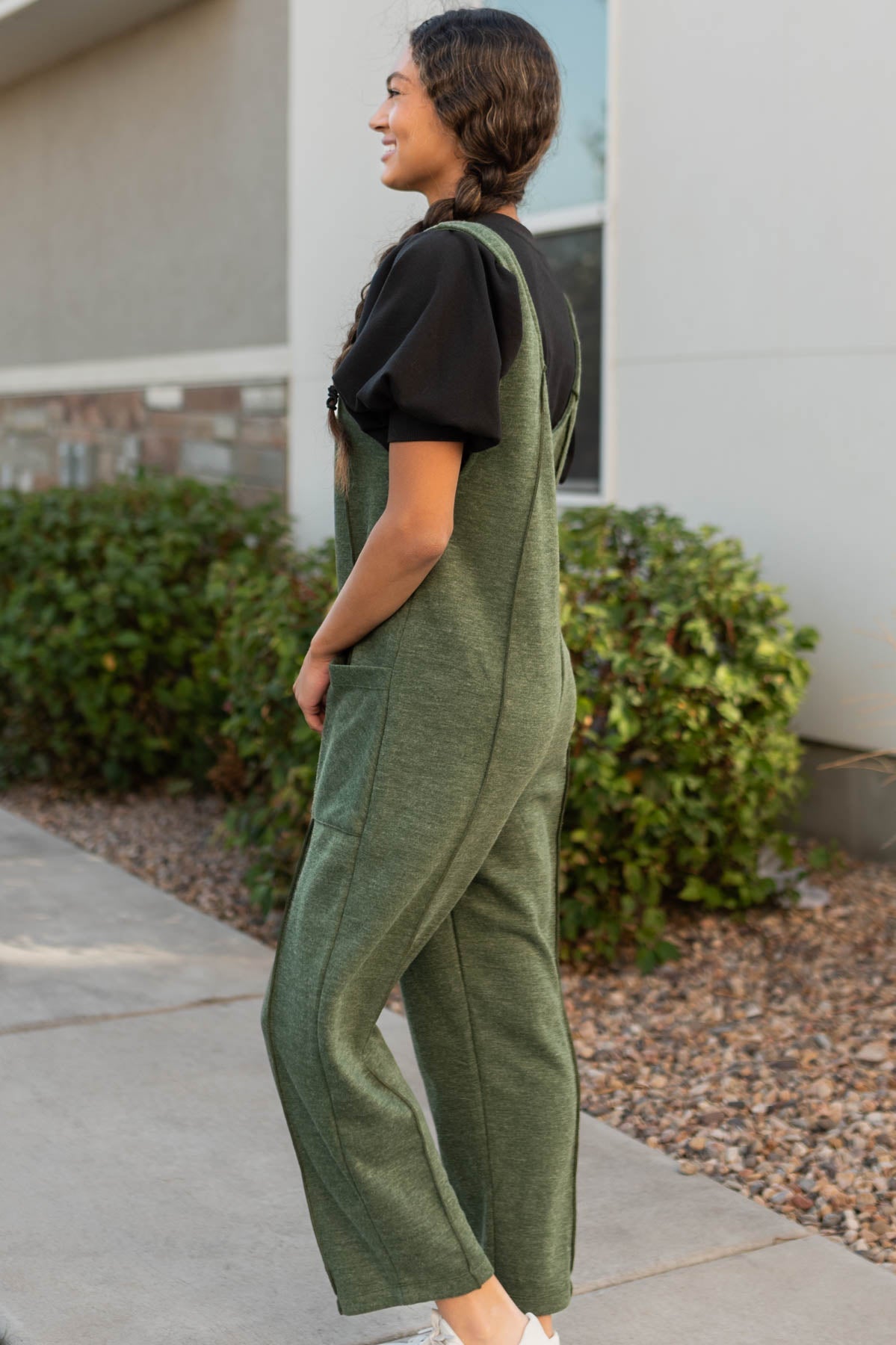 Harlee Olive Overalls
