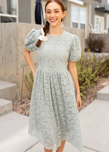 Harley Sage Blue Lace Dress