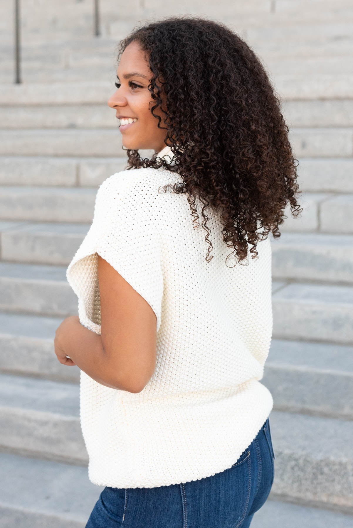 Harmonie Cream Crochet Top