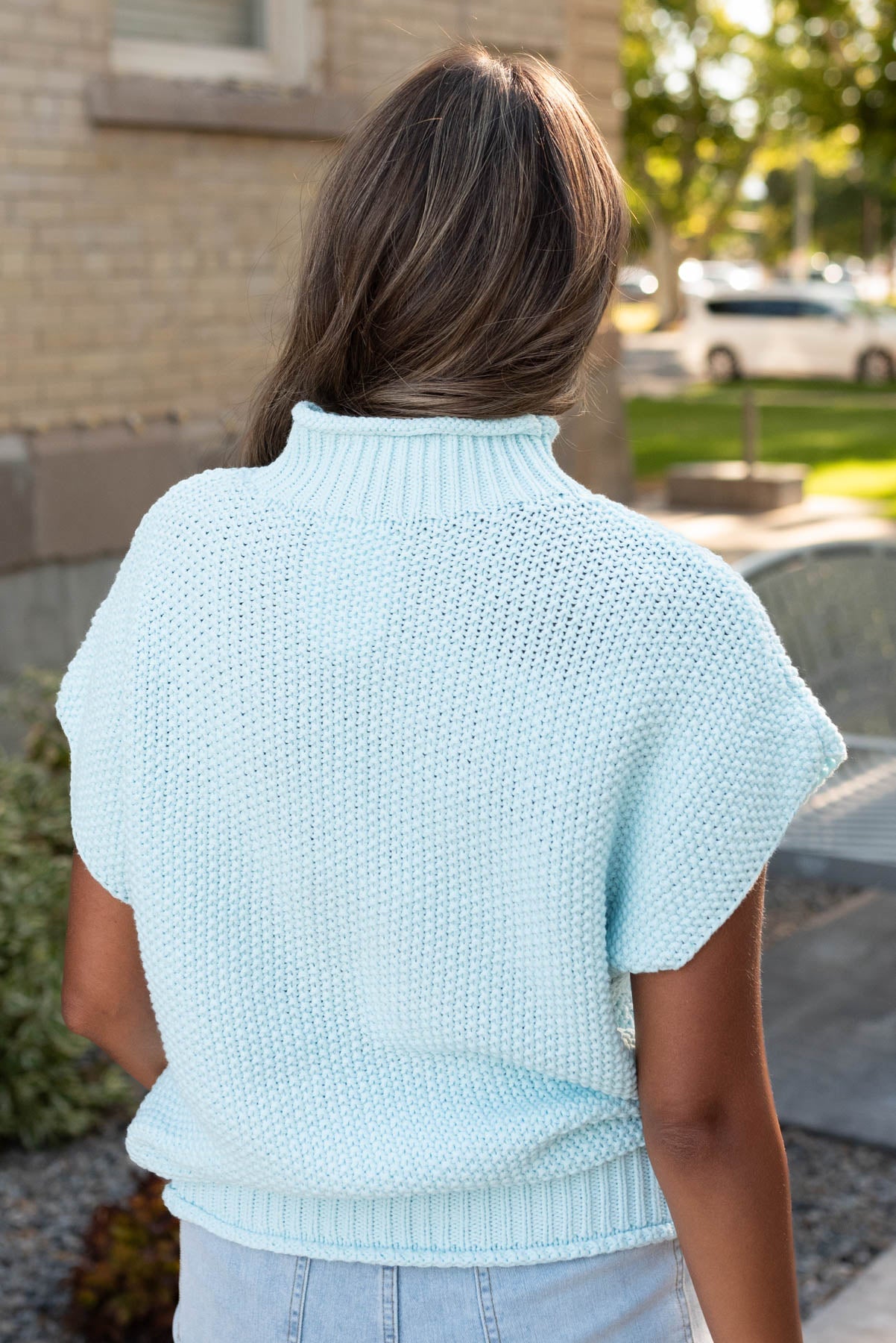 Harmonie Ice Blue Crochet Top