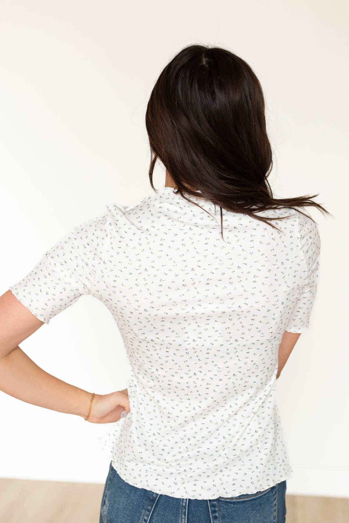 Harmony Ivory Floral Ruffle Top