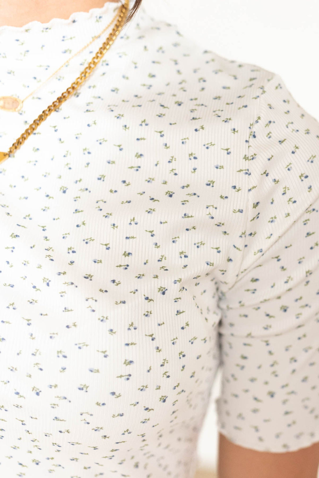 Harmony Ivory Floral Ruffle Top