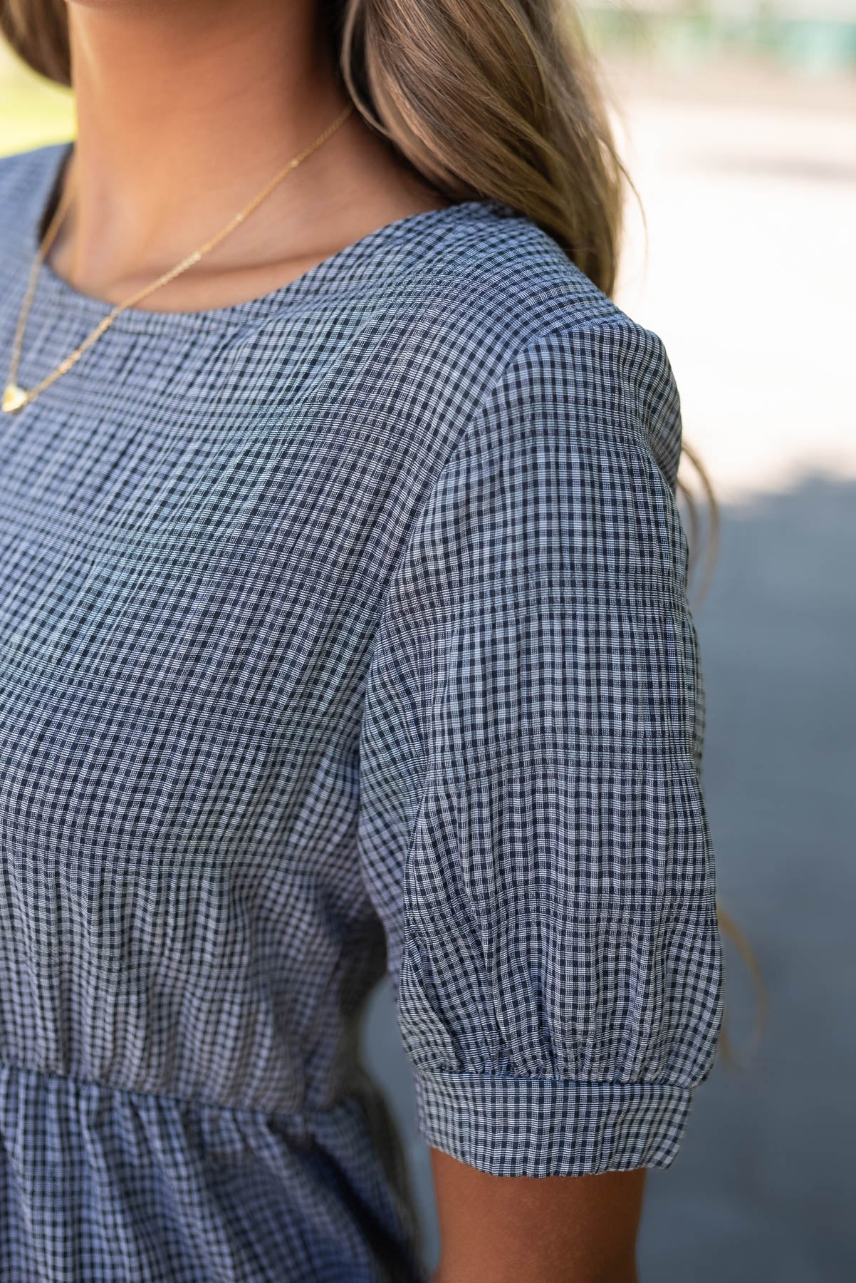 Heidi Charcoal Gingham Dress