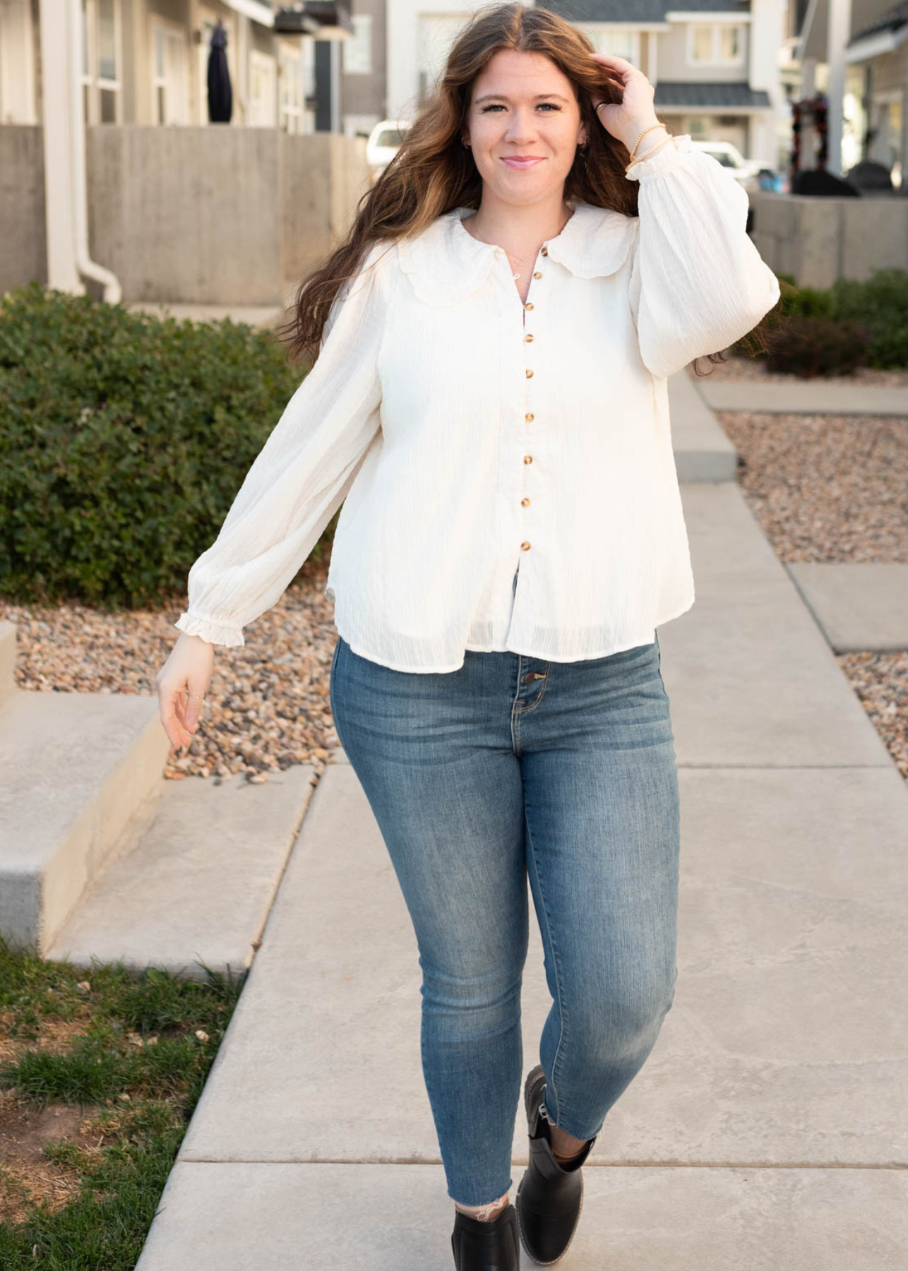 Hope Cream Long Sleeve Top