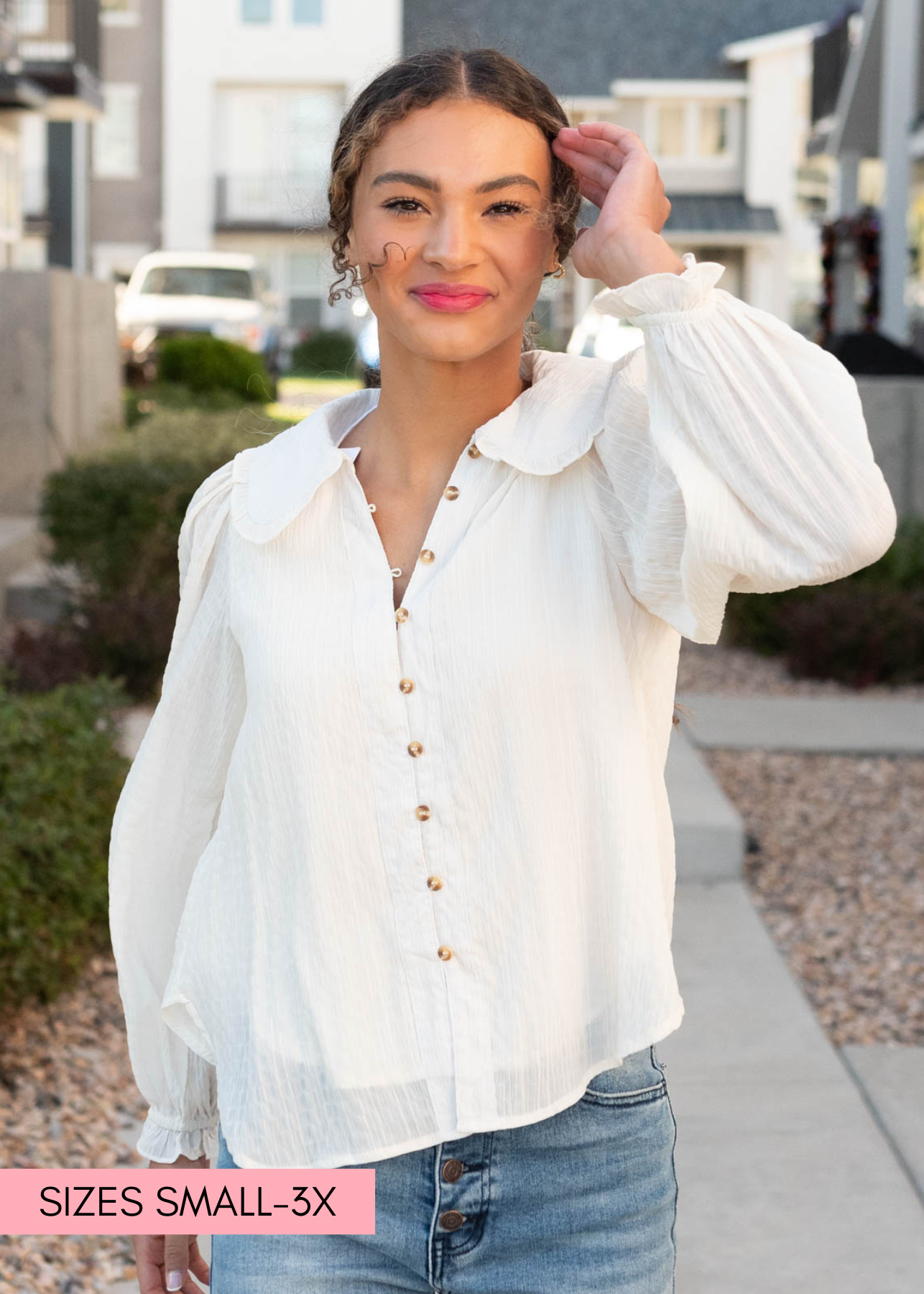 Hope Cream Long Sleeve Top