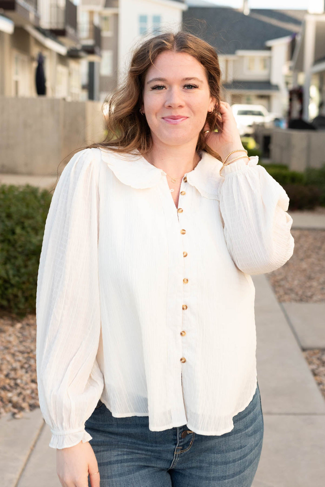 Hope Cream Long Sleeve Top