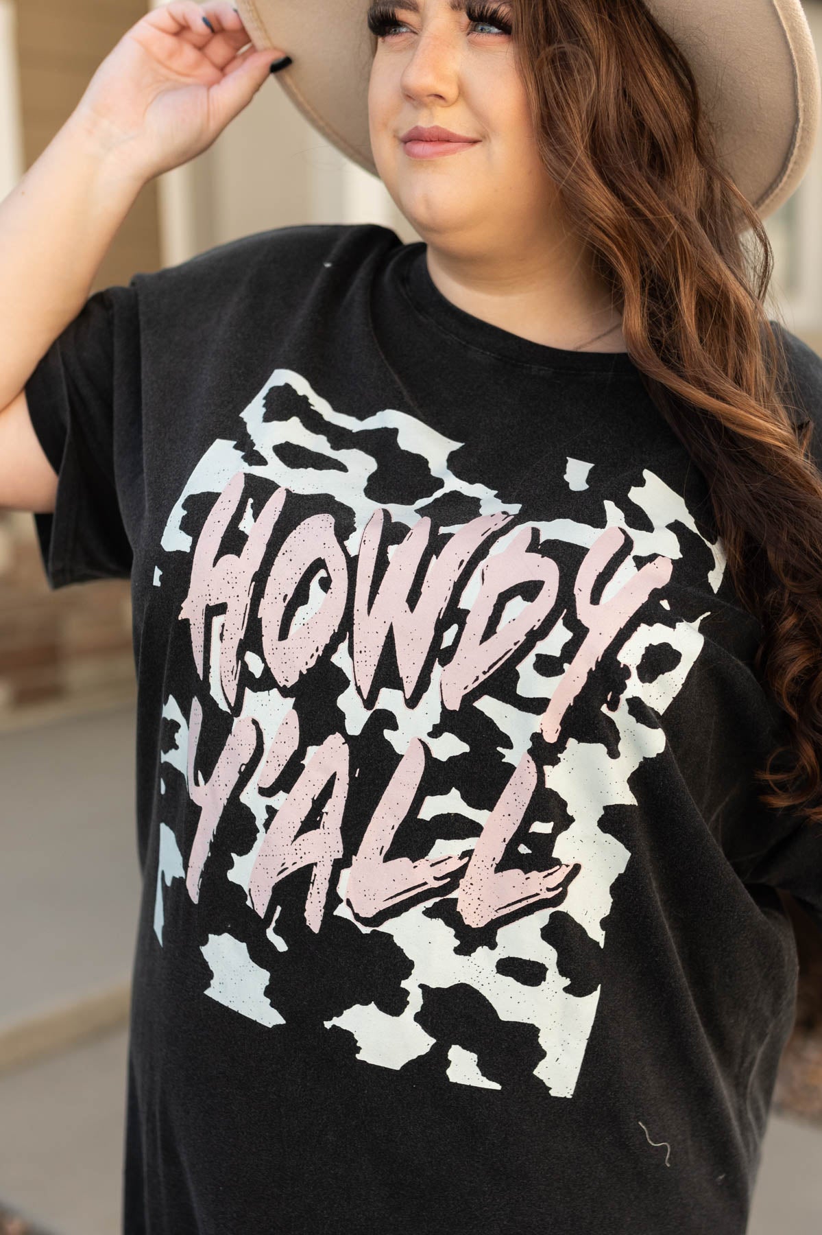 Howdy Y'all Charcoal T-Shirt Dress