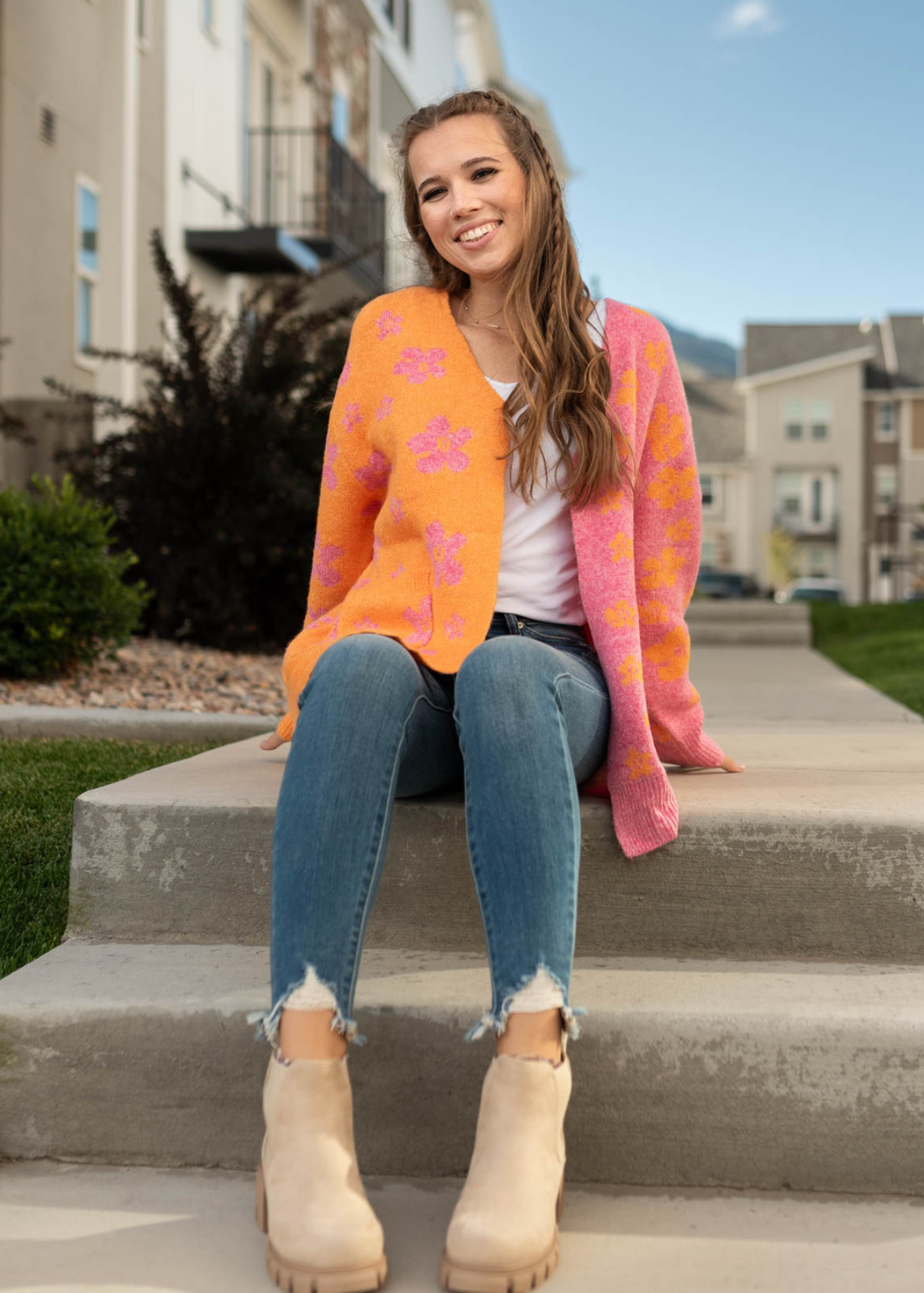 Inara Orange Cardigan
