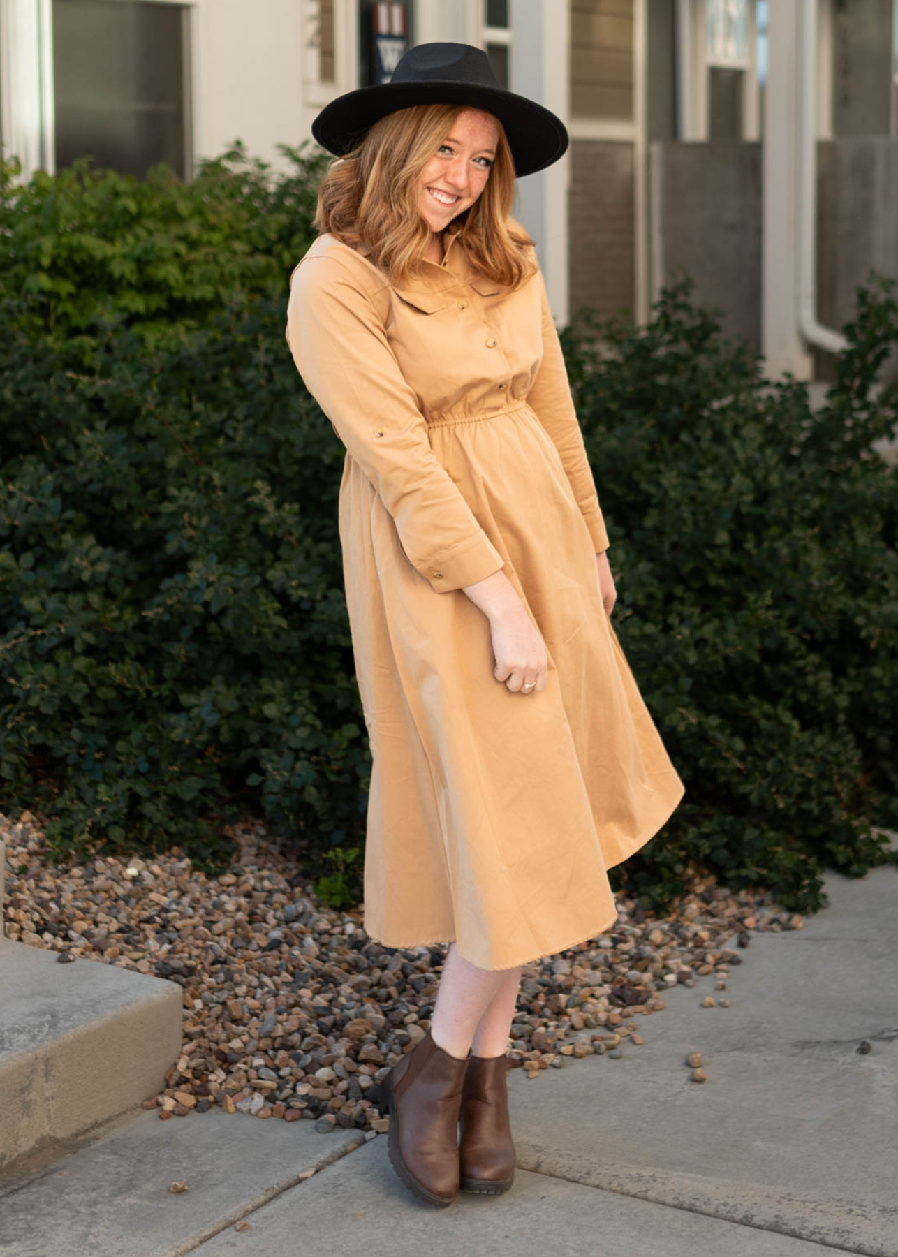 Indie Camel Dress
