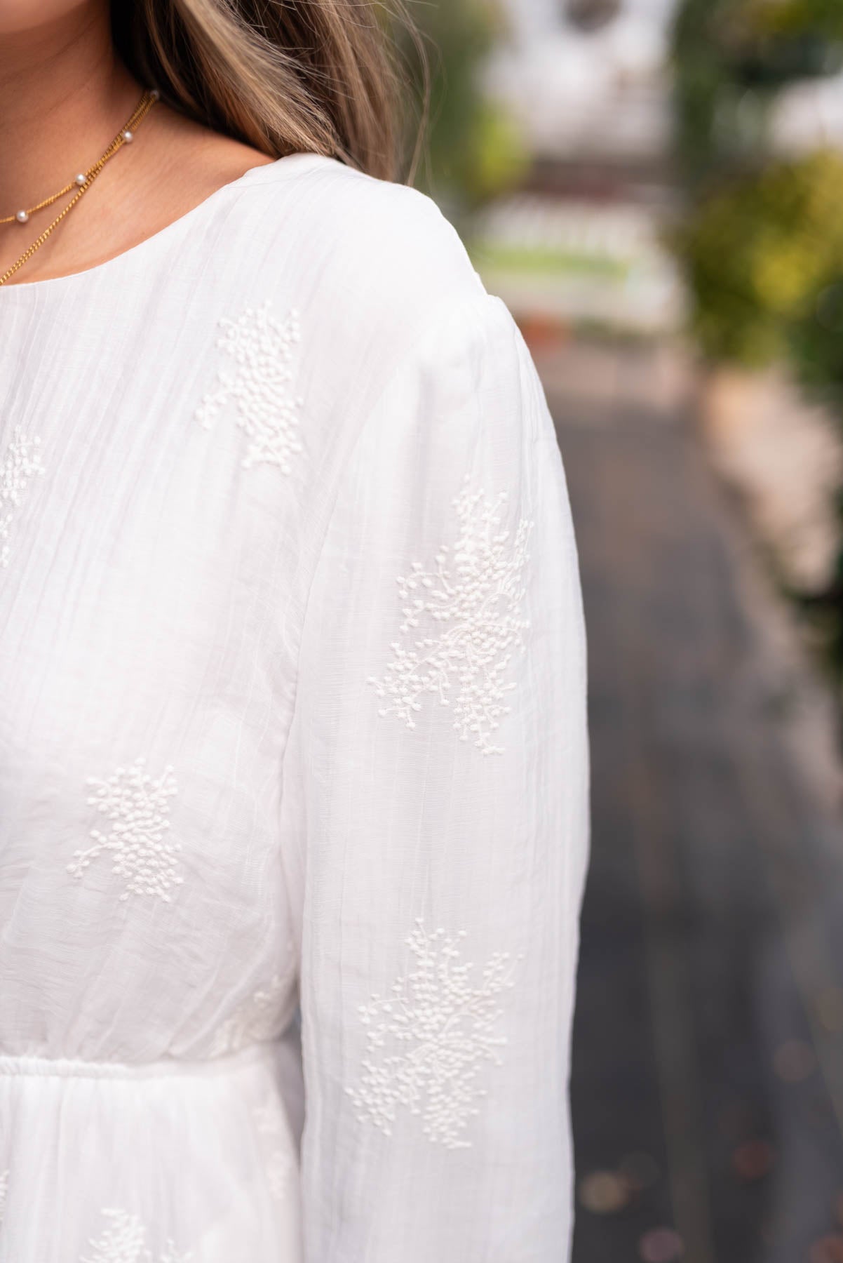 Irene Embroidered White Dress